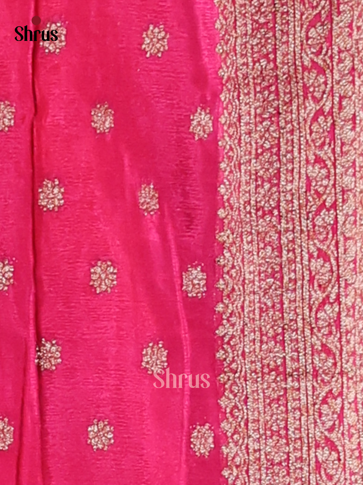 Red & Pink - Semi Georgette Saree - Shop on Shrus.com