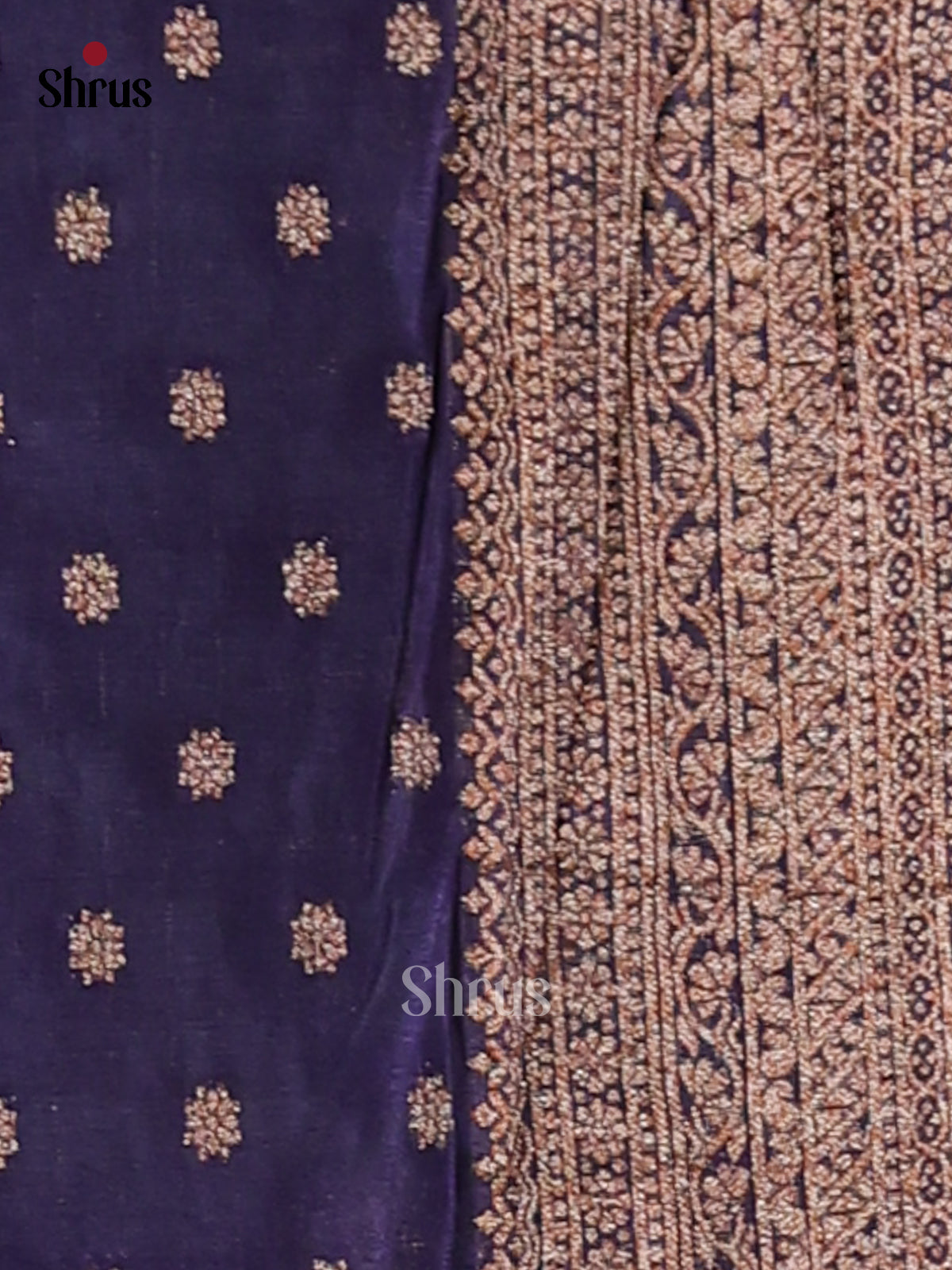 Grey & Blue - Semi Georgette Saree - Shop on Shrus.com