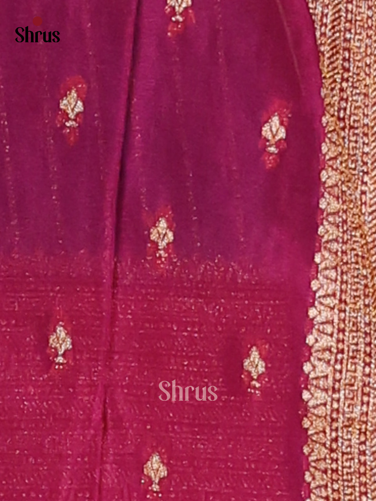 Blue & Purple - Semi Georgette Saree