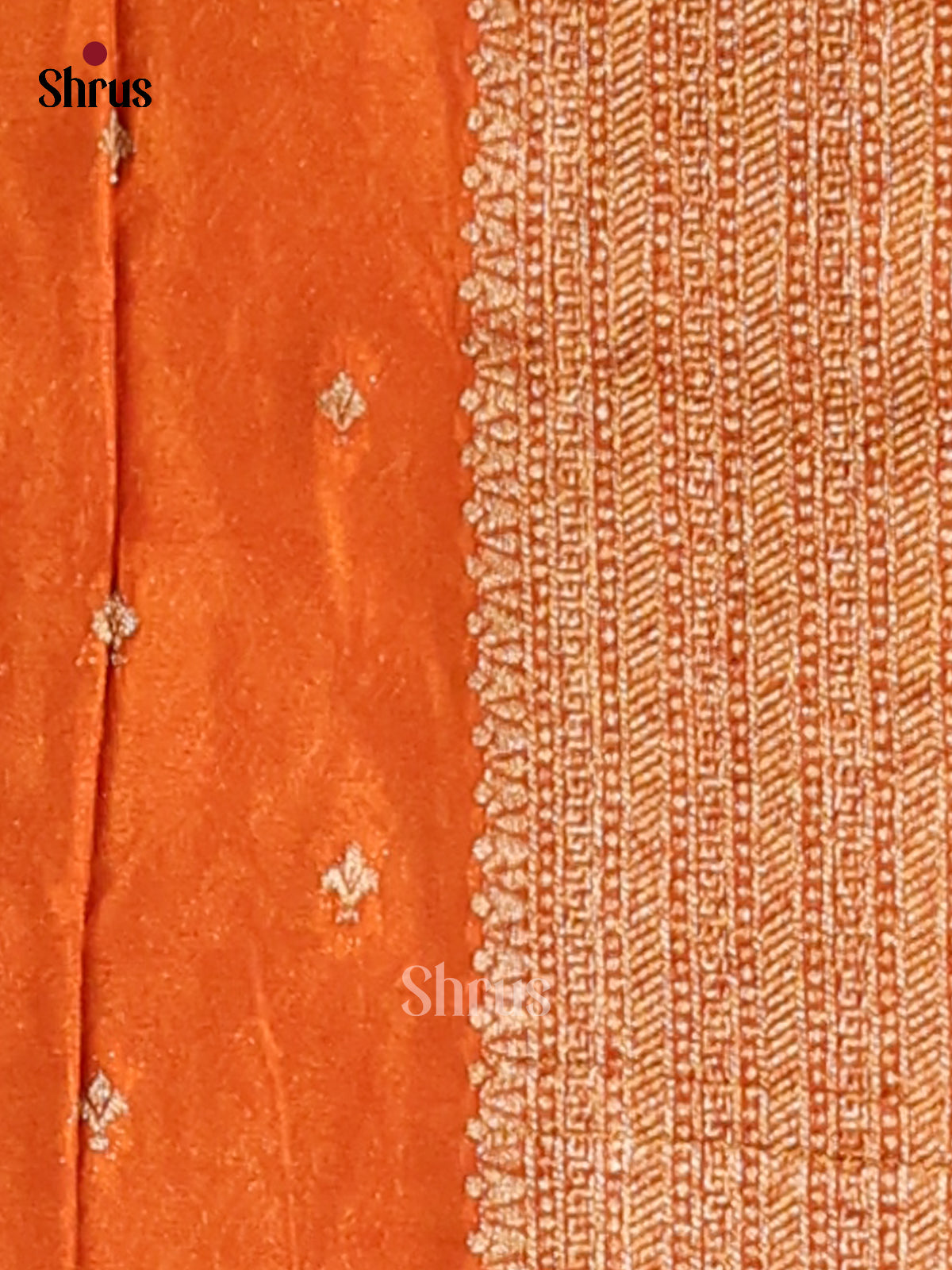 Red & Orange- Semi Georgette Saree