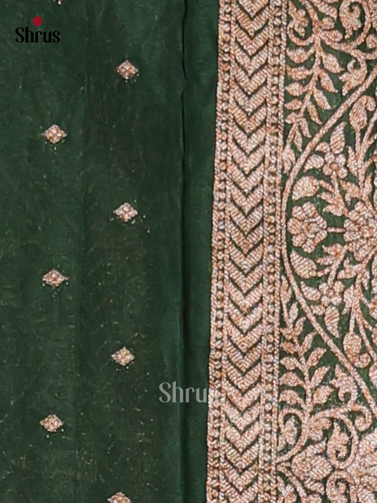 Blue & Green - Semi Georgette Saree