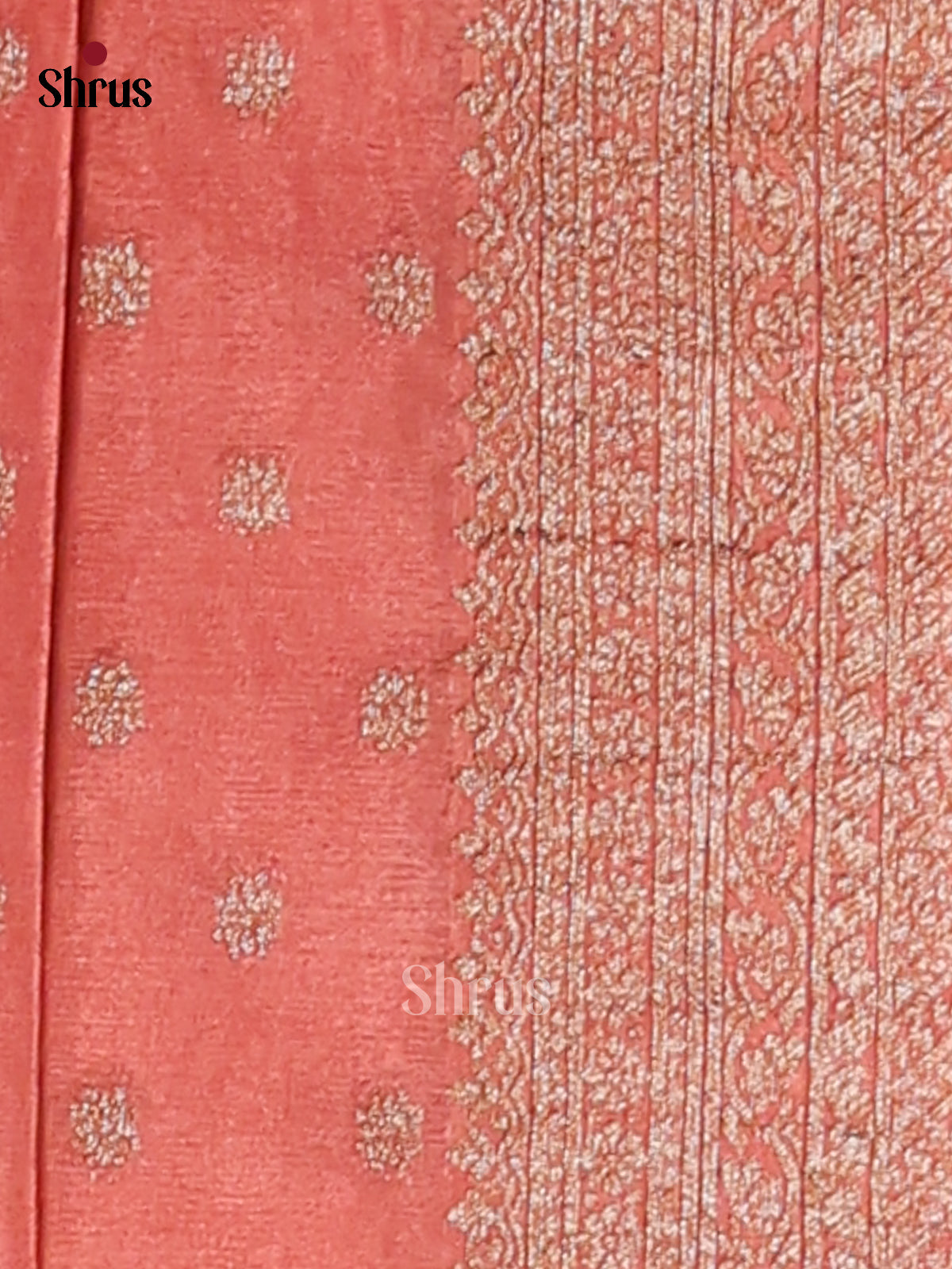 Peach - Semi Georgette Saree - Shop on Shrus.com