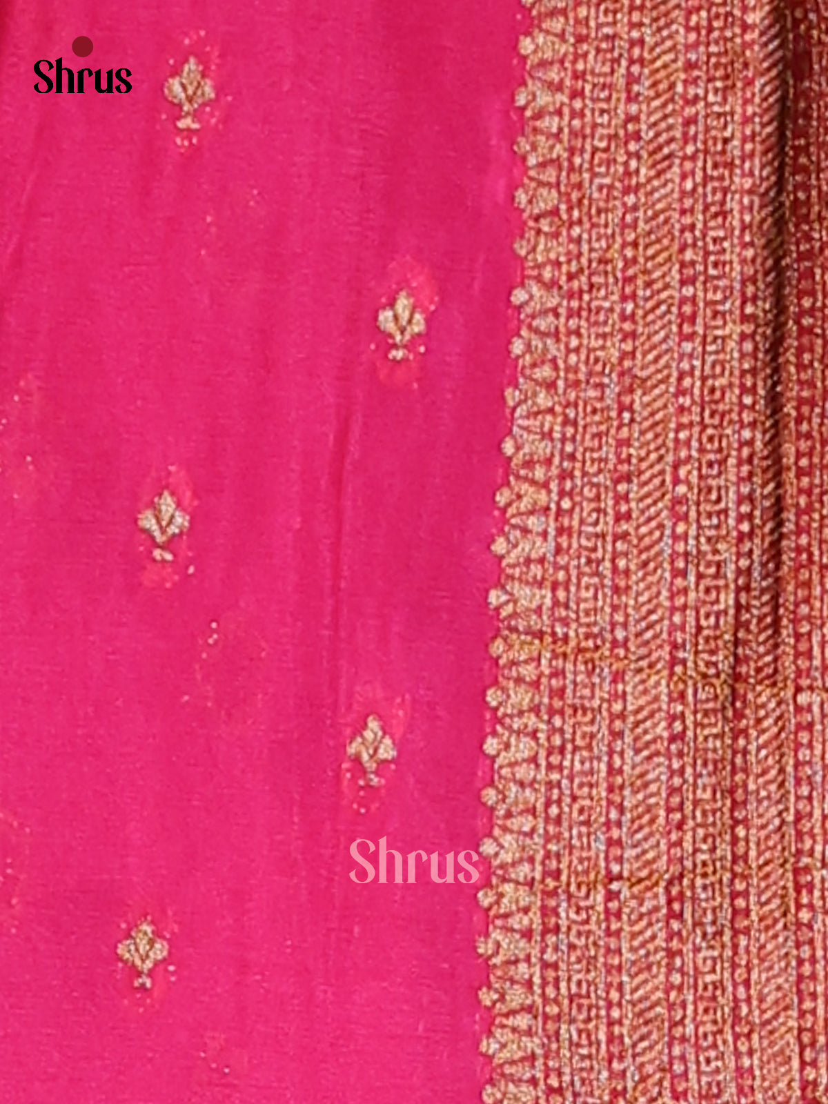 Blue & Pink- Semi Georgette Saree