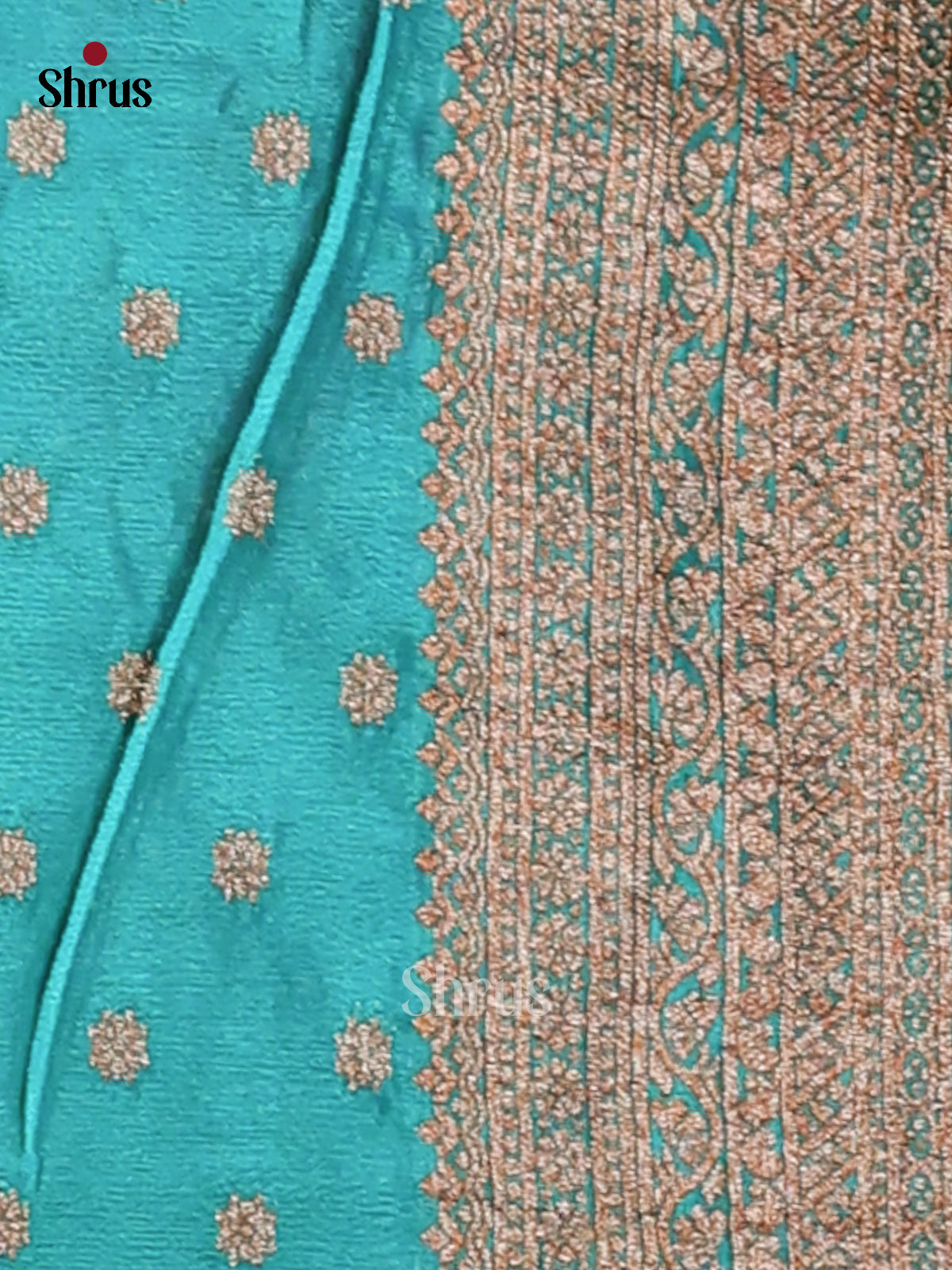Red & Green- Semi Georgette Saree - Shop on Shrus.com