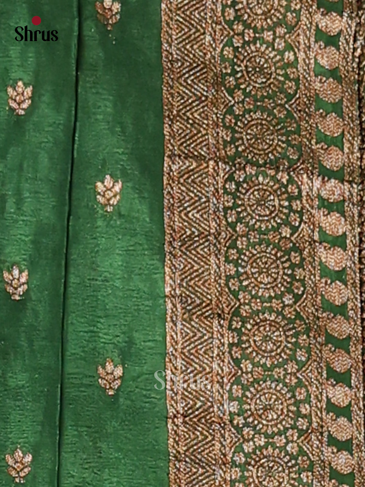 Pink & Green- Semi Georgette Saree - Shop on Shrus.com