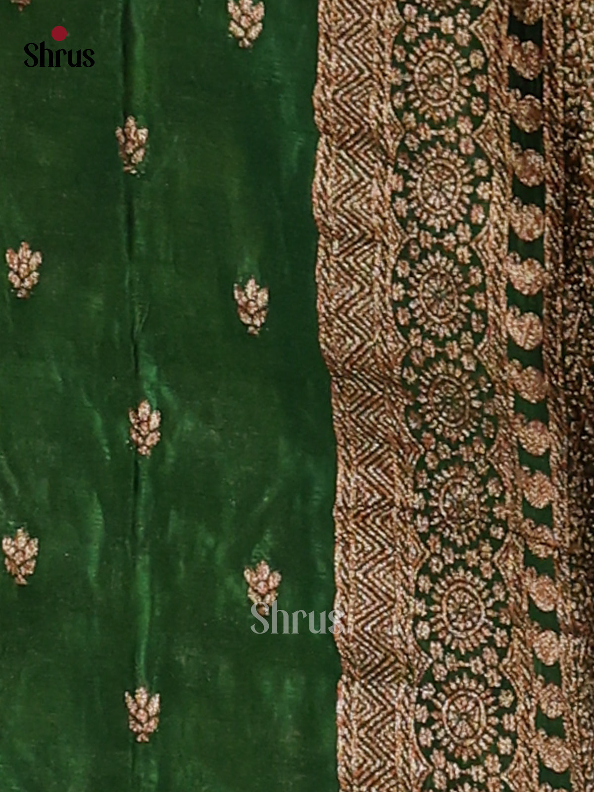 Light Green & Green - Semi Georgette Saree - Shop on Shrus.com