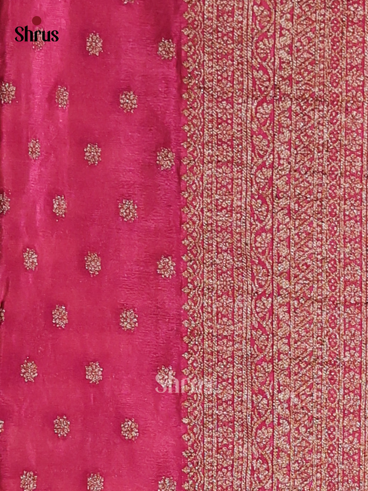 Dusty Brown & Pink - Semi Georgette Saree - Shop on Shrus.com
