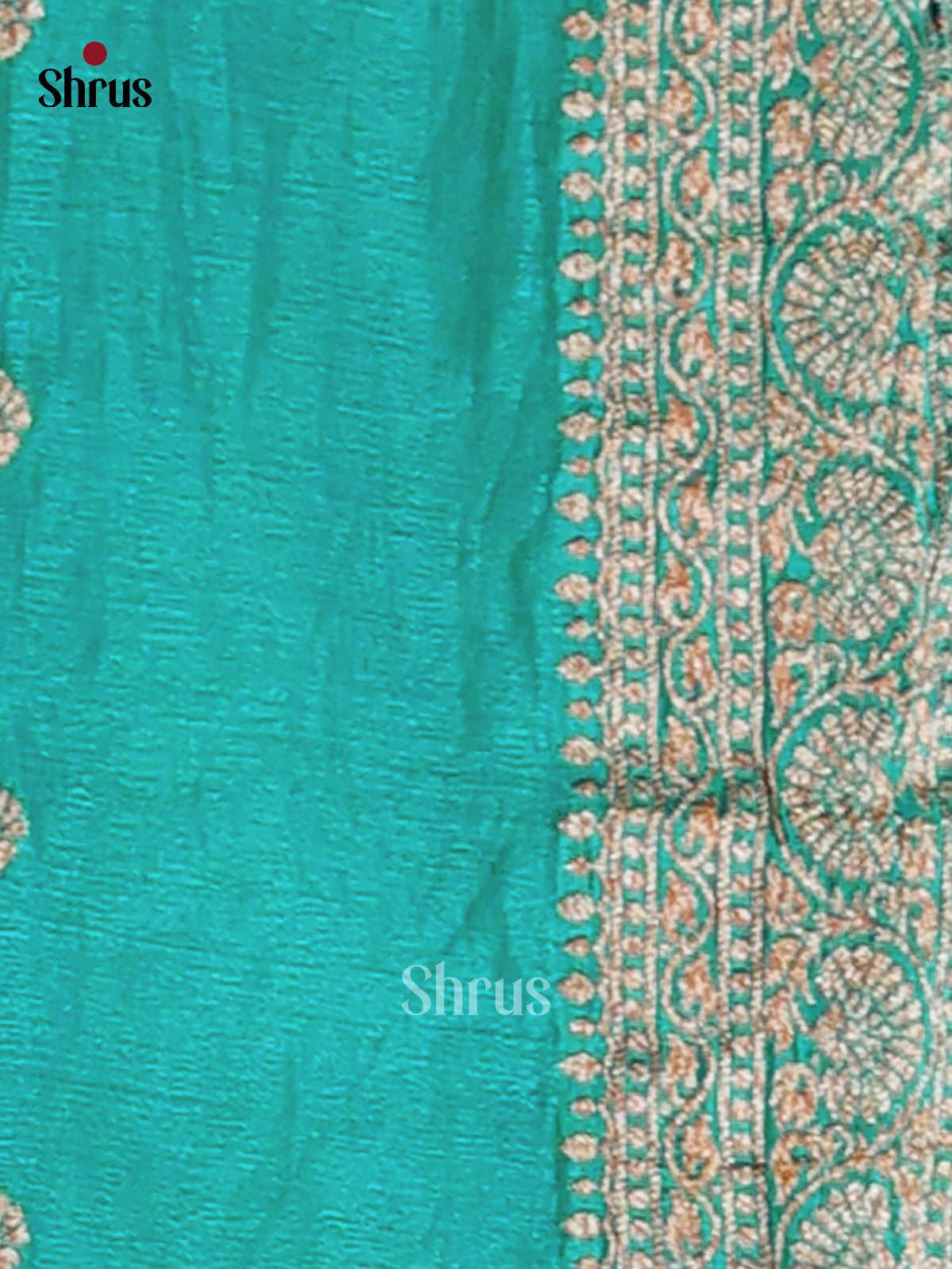 Green- Semi Georgette Saree - Shop on Shrus.com