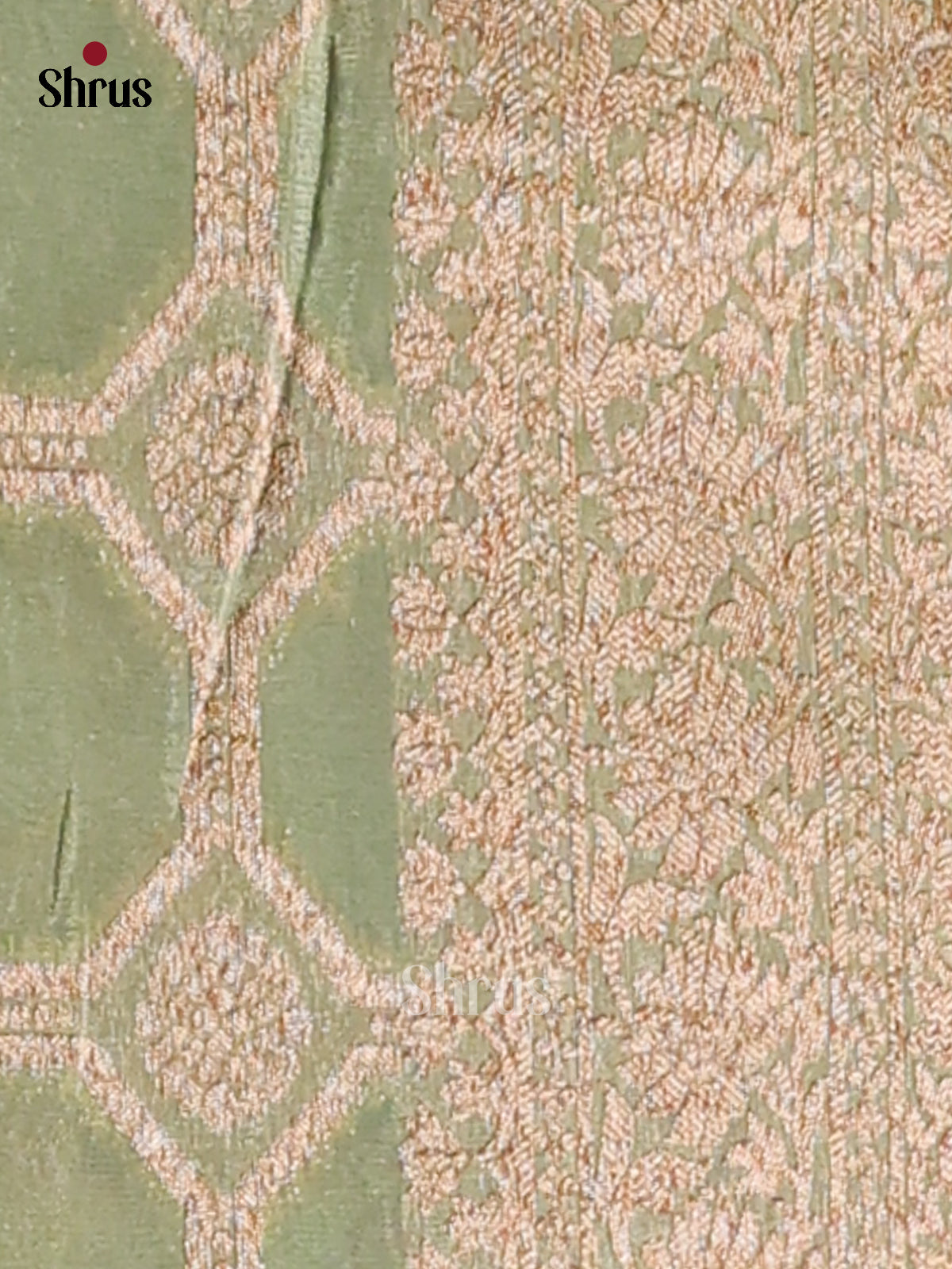 Pastel Green - Semi Georgette Saree - Shop on Shrus.com