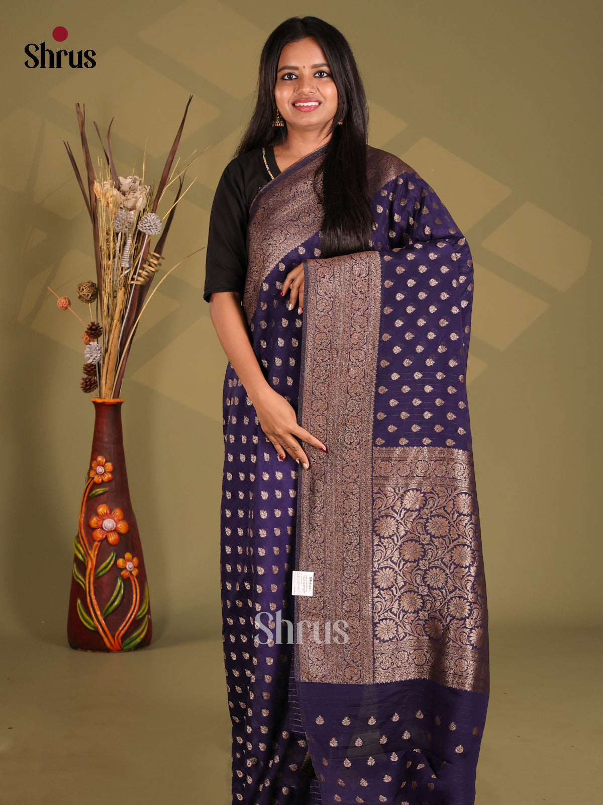 Blue- Semi Georgette Saree