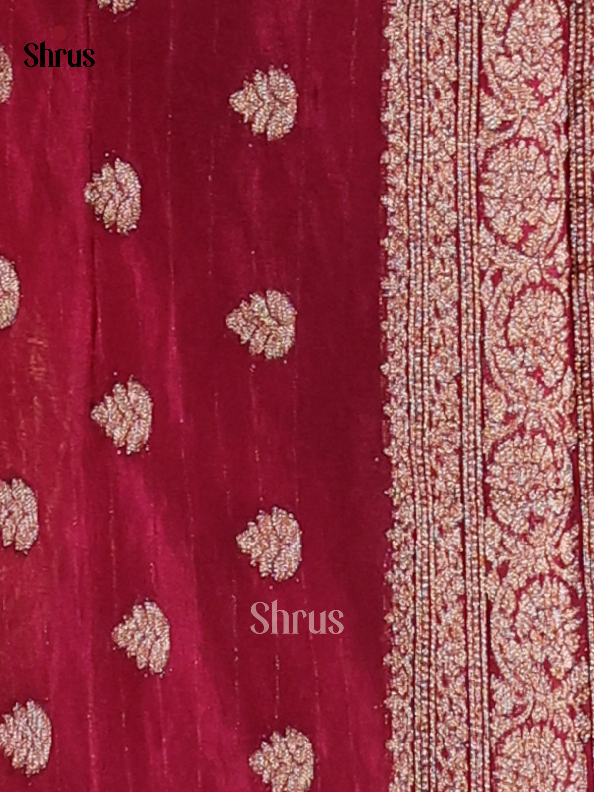 Maroon - Semi Georgette Saree - Shop on Shrus.com