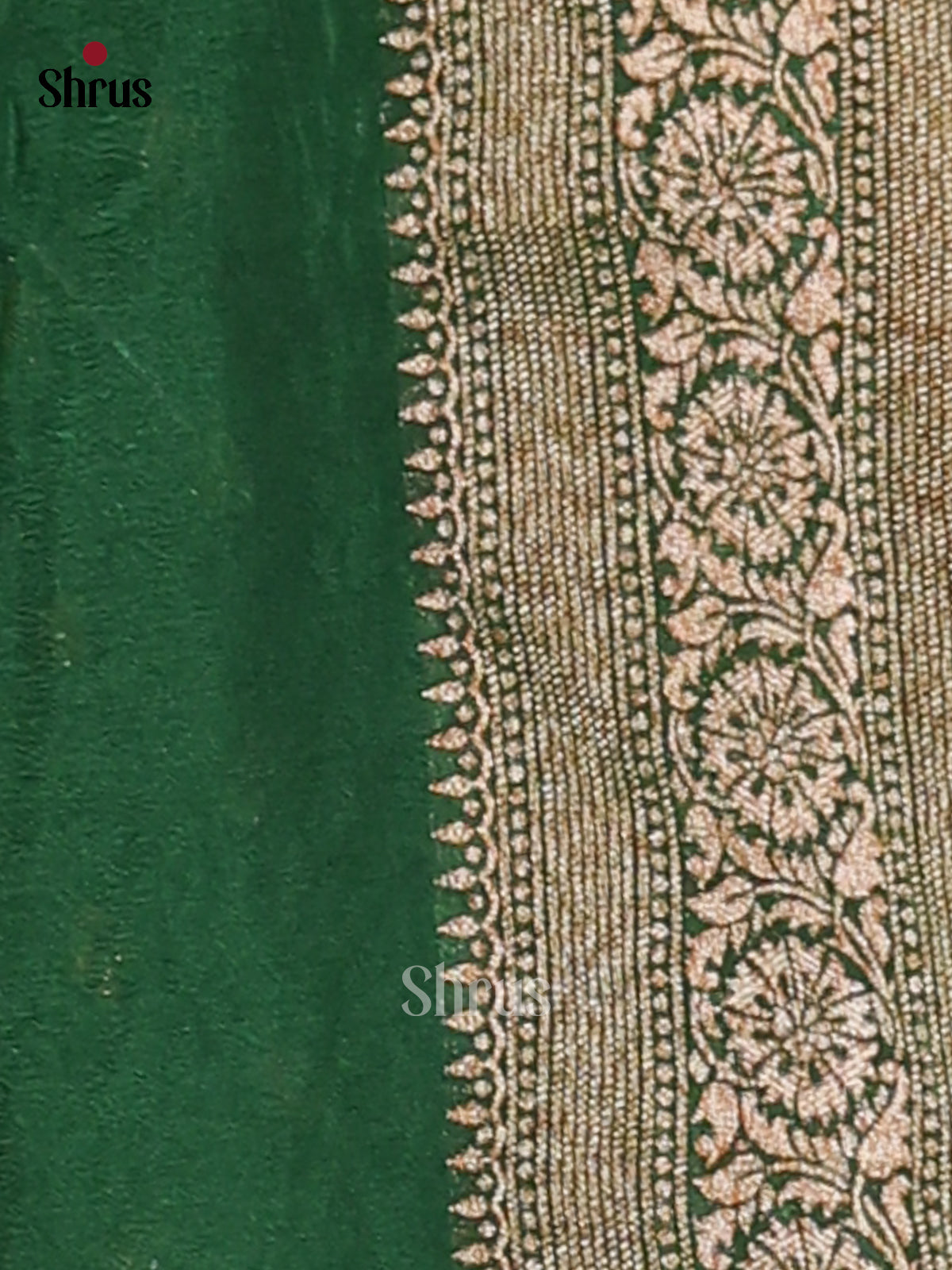 Green - Semi Georgette Saree - Shop on Shrus.com