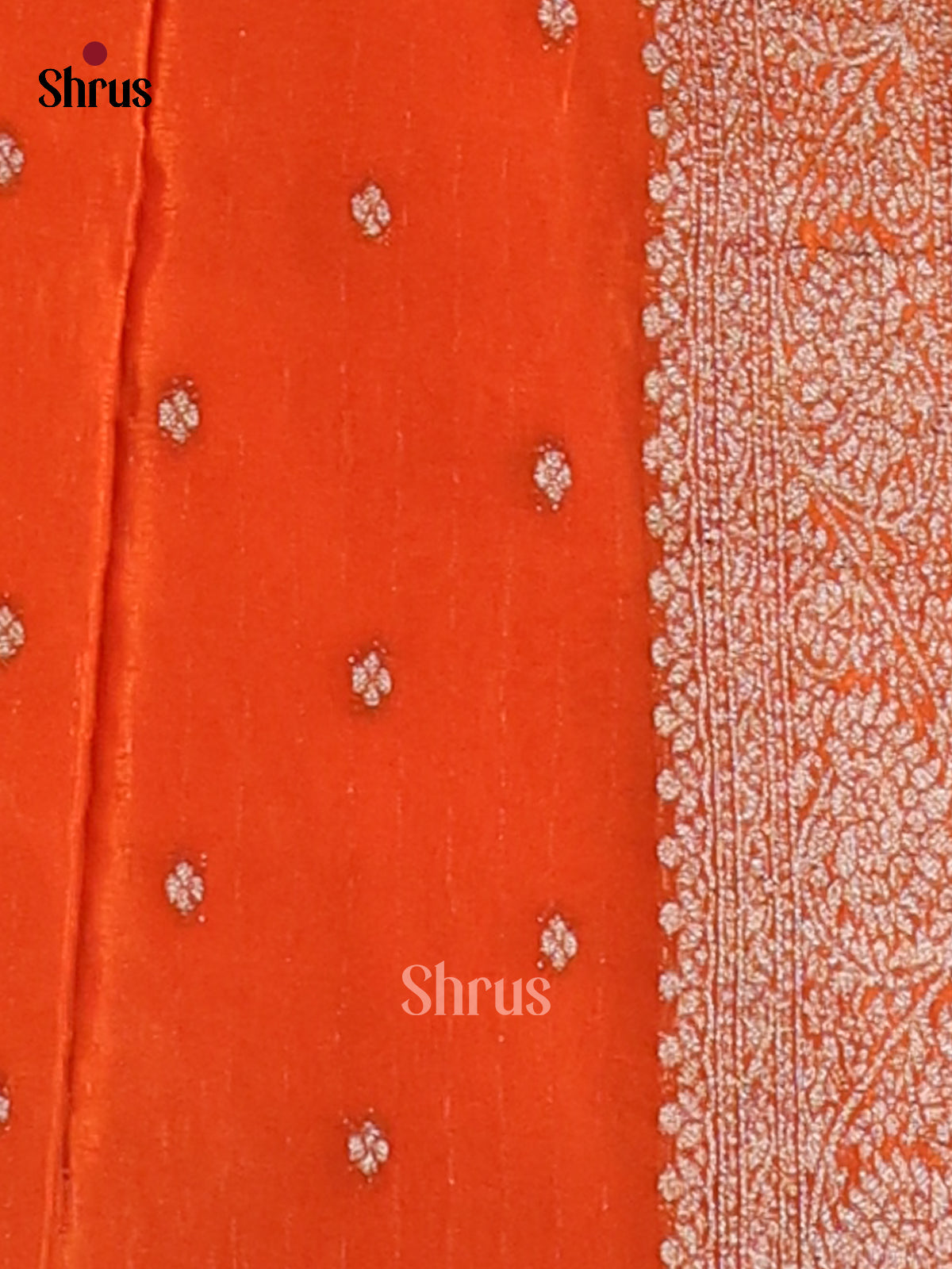Orange - Semi Georgette Saree - Shop on Shrus.com