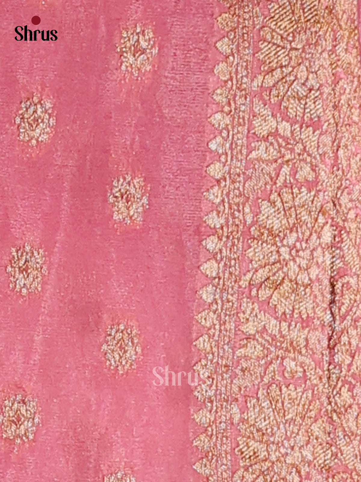 Pink(Single Tone)- Semi Georgette Saree - Shop on Shrus.com