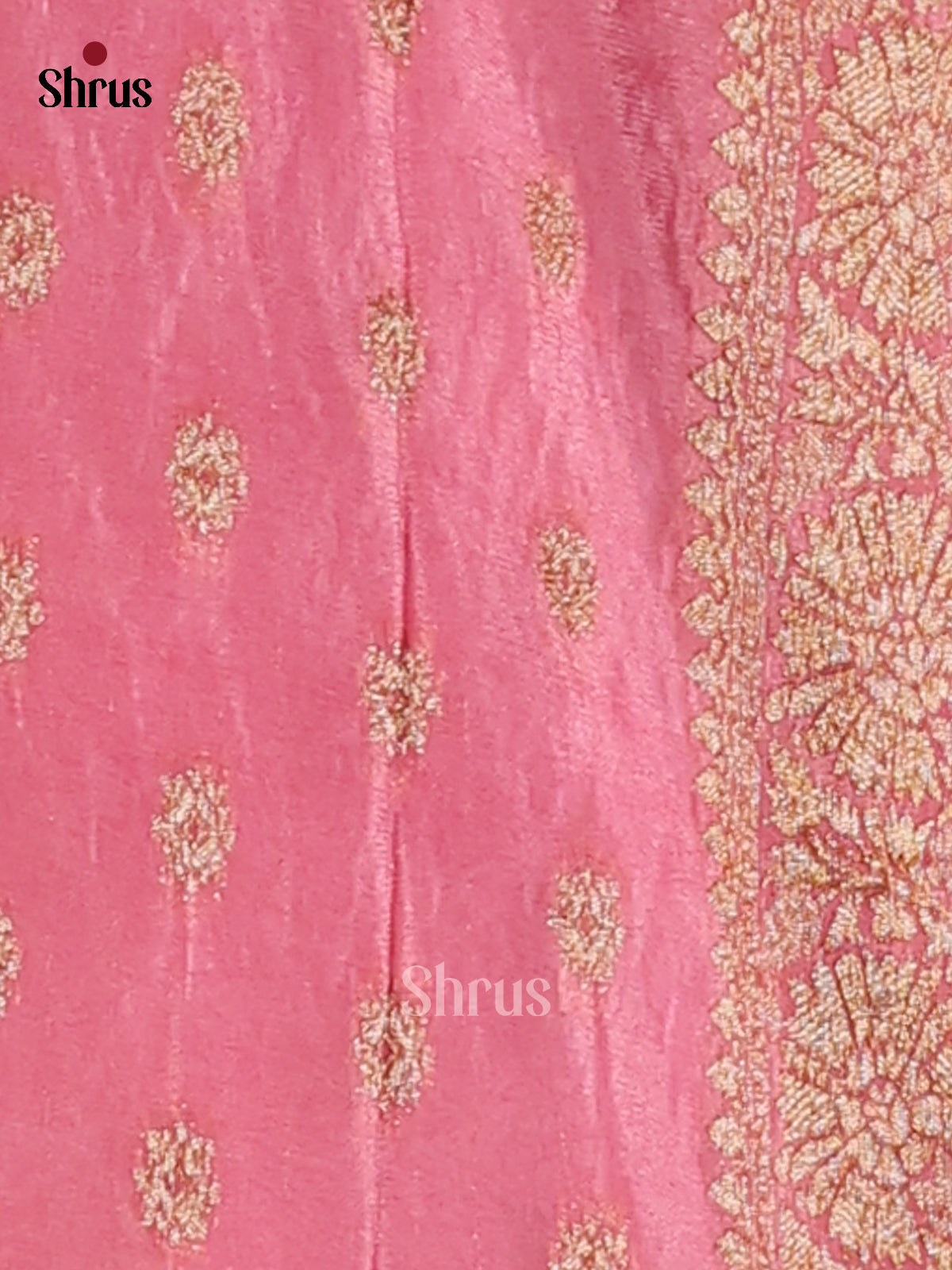 Pink - Semi Georgette Saree - Shop on Shrus.com