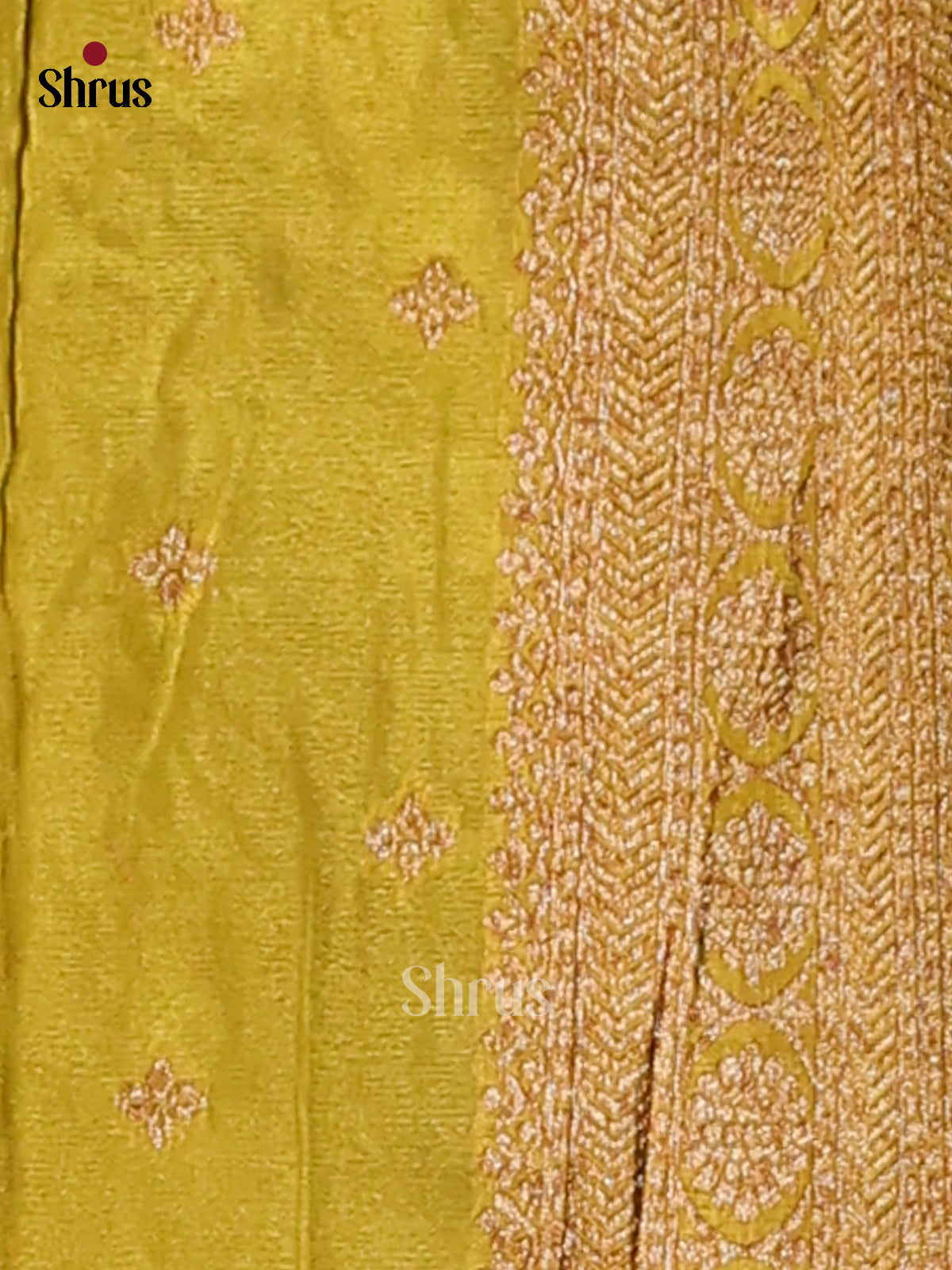 Mehandi Green(Single Tone) - Semi Georgette Saree - Shop on Shrus.com