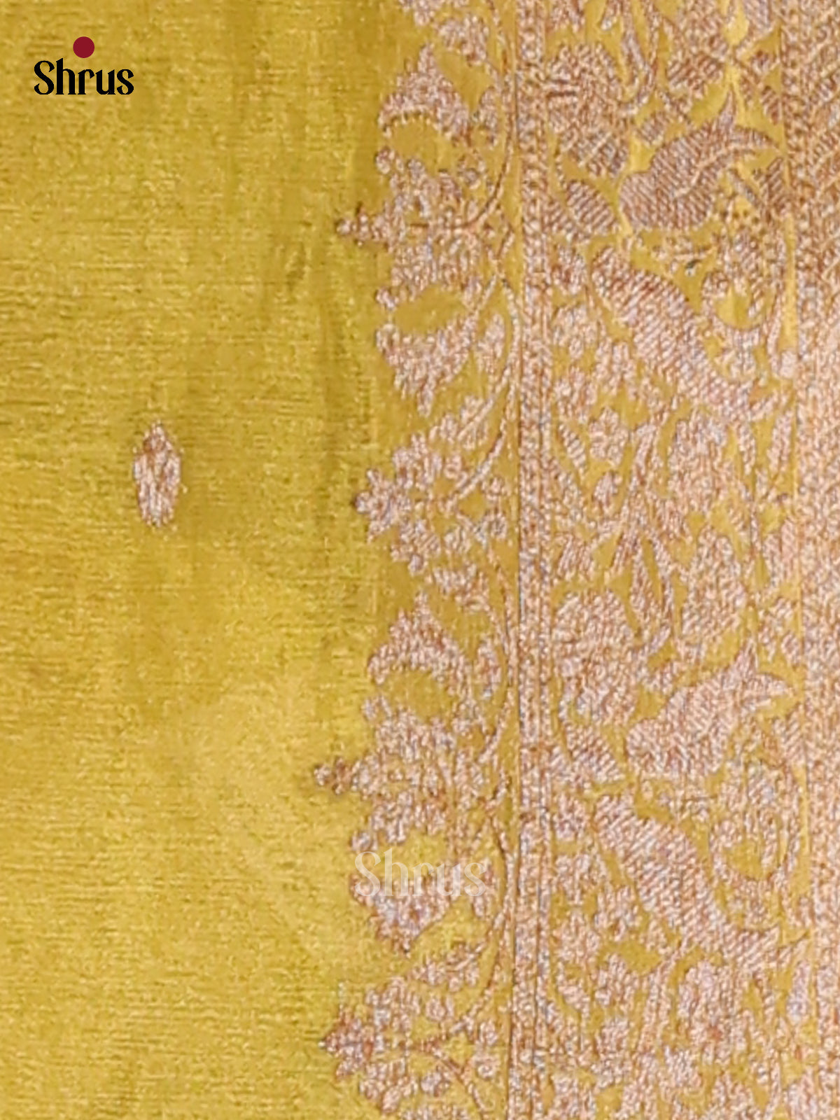 Mustard  - Semi Georgette Saree - Shop on Shrus.com