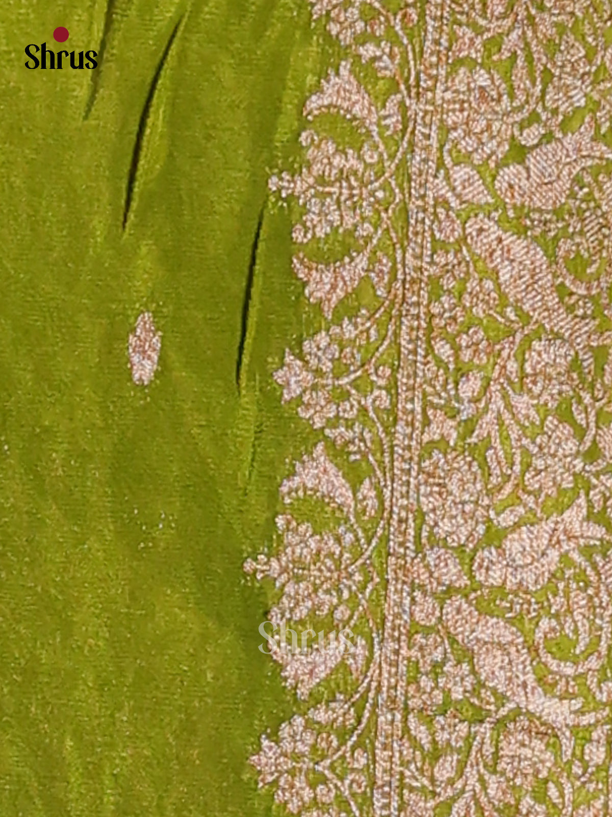 Light Green - Semi Georgette Saree - Shop on Shrus.com