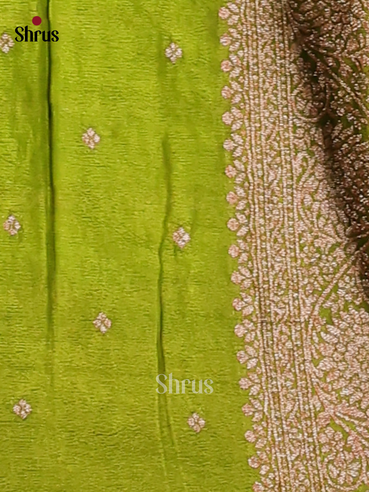 Green - Semi Georgette Saree - Shop on Shrus.com
