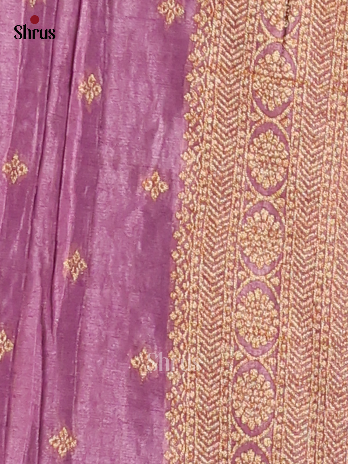 Lavender - Semi Georgette Saree - Shop on Shrus.com