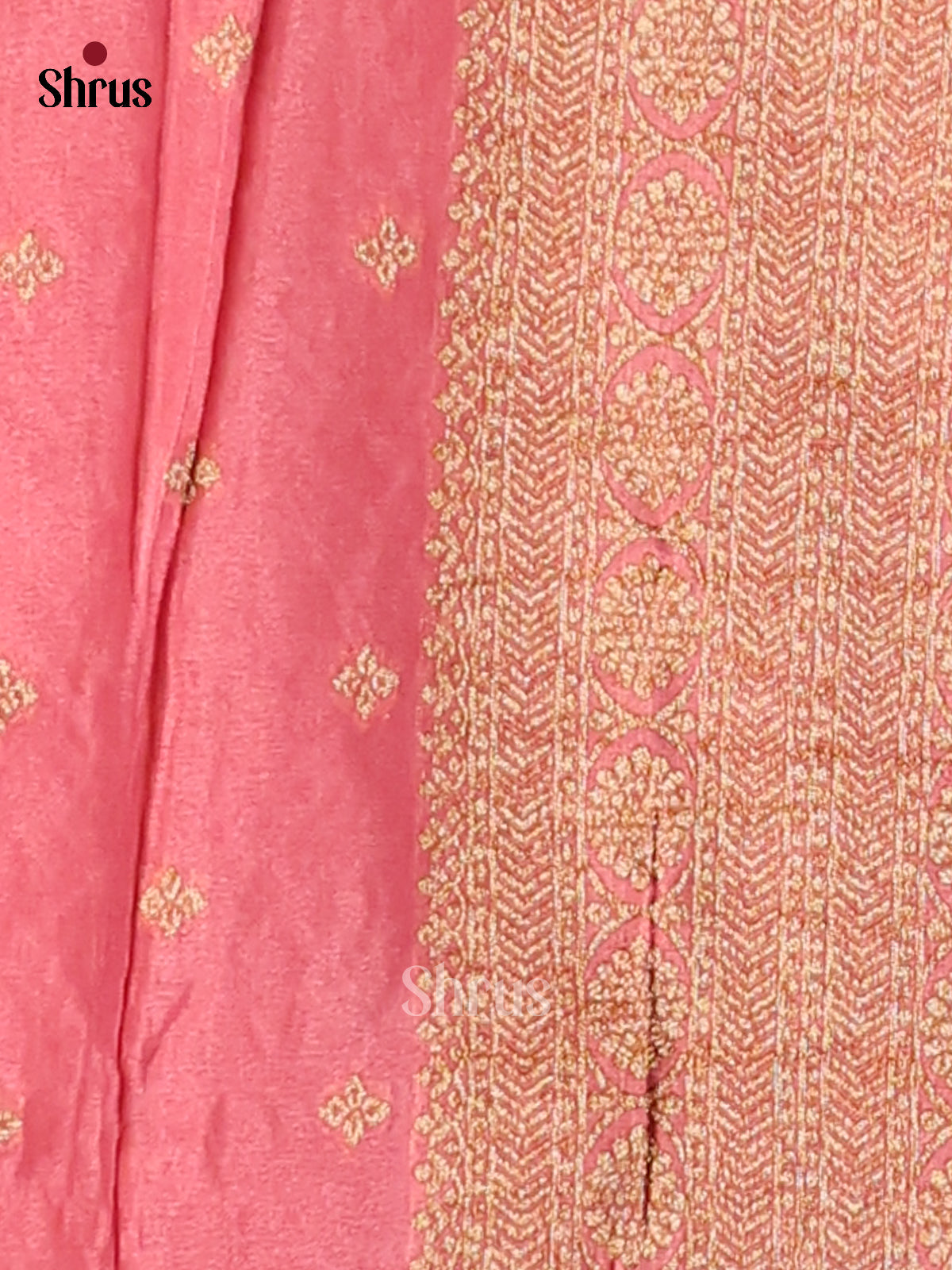 Pink - Semi Georgette Saree - Shop on Shrus.com