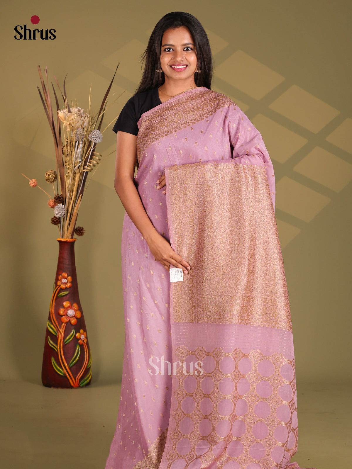 DFS16221 - Semi Georgette Saree - Shop on Shrus.com