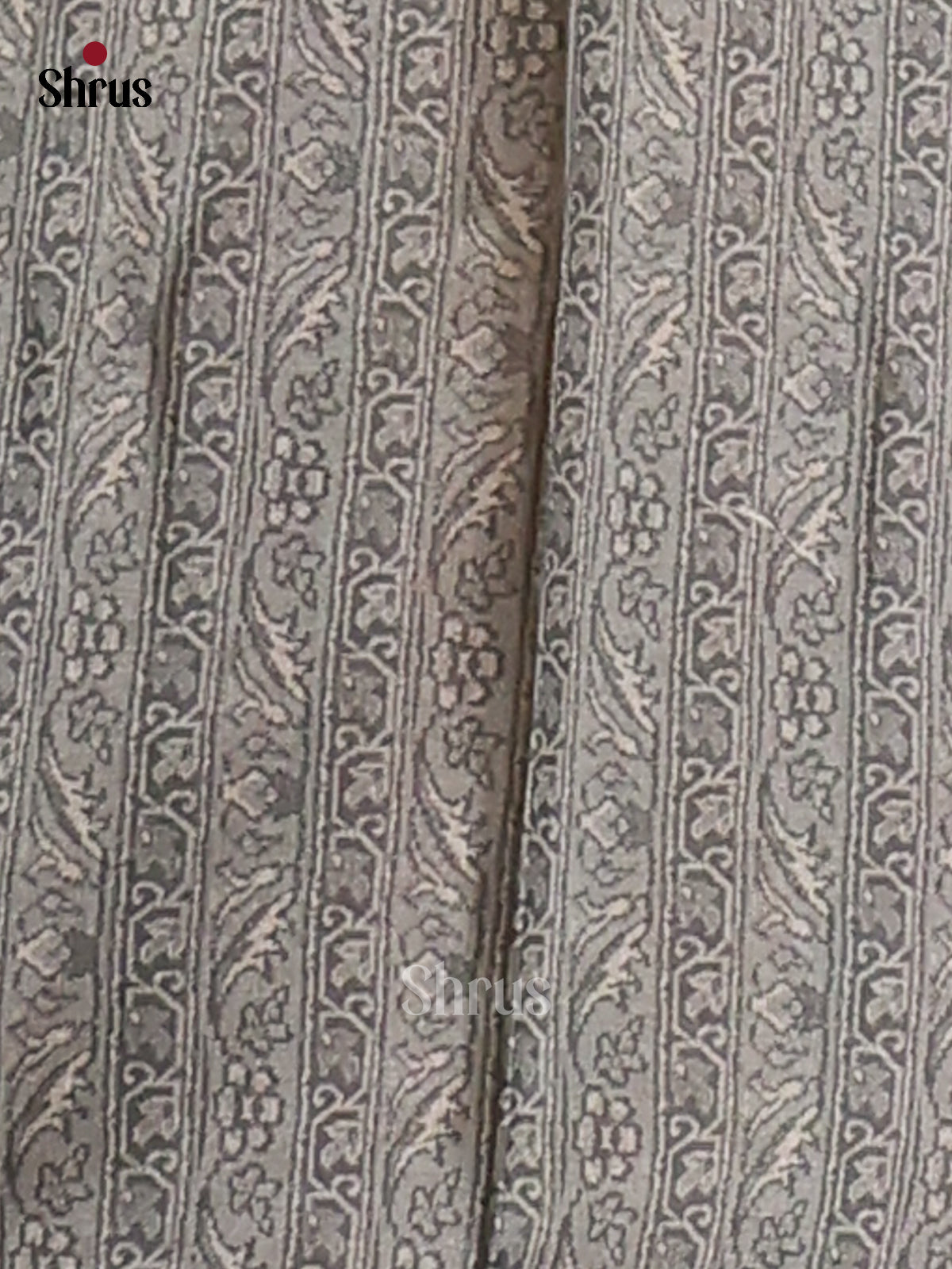 Grey - Butter silk Saree - Shop on Shrus.com