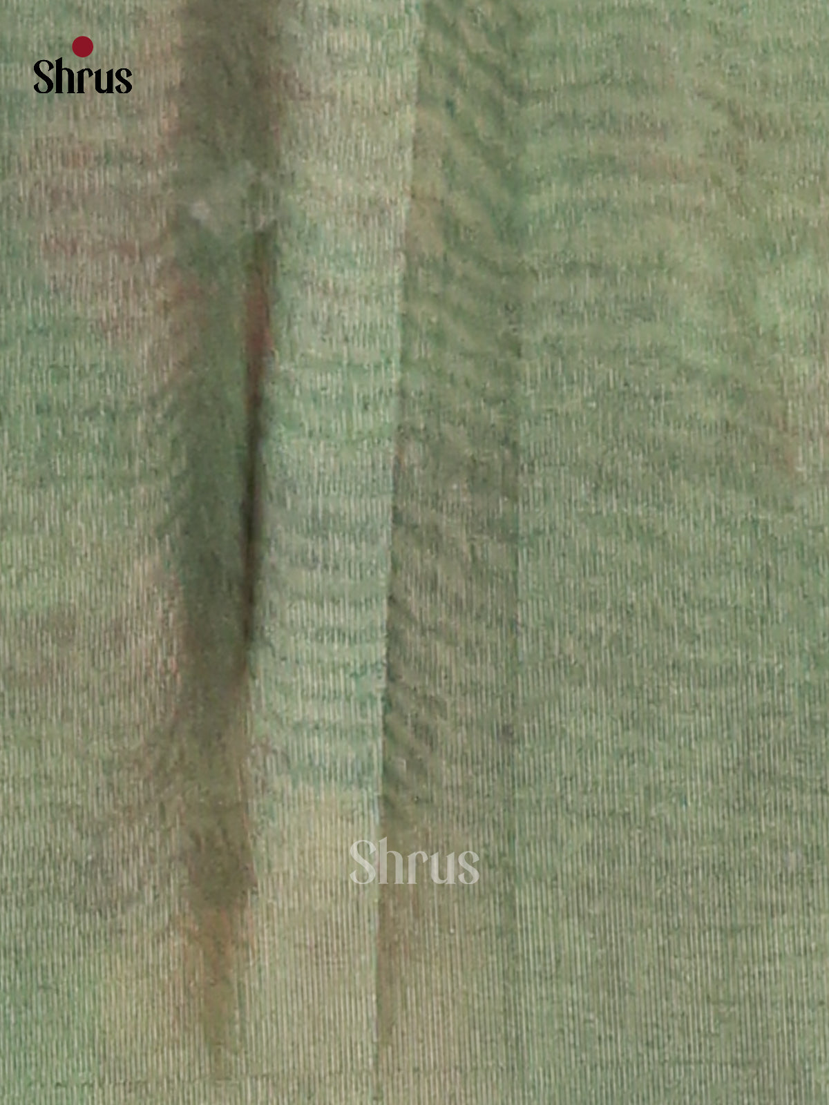 green - Semi Tissue Print Saree - Shop on Shrus.com