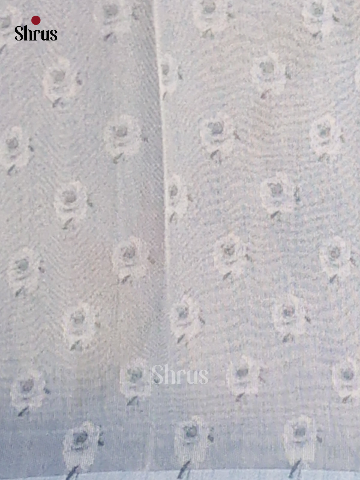 Blue - Semi Tissue Print Saree