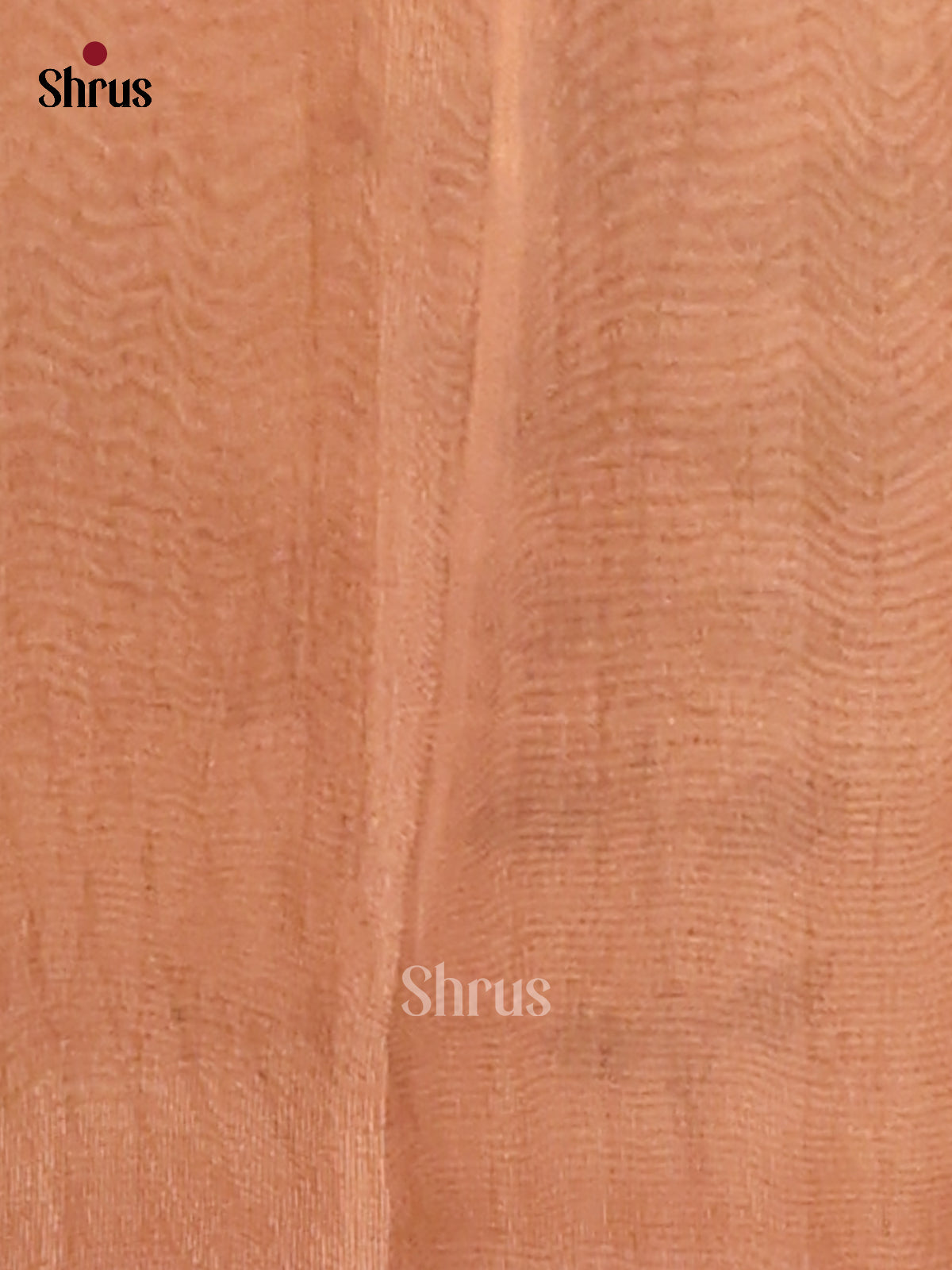 Peach & Brown - Semi Tissue Print Saree