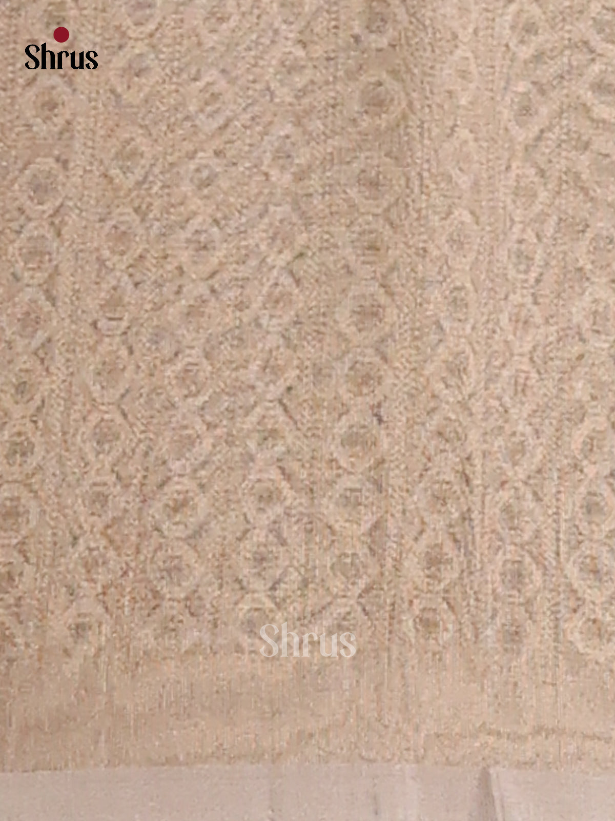 Grey - Semi Tissue Print Saree