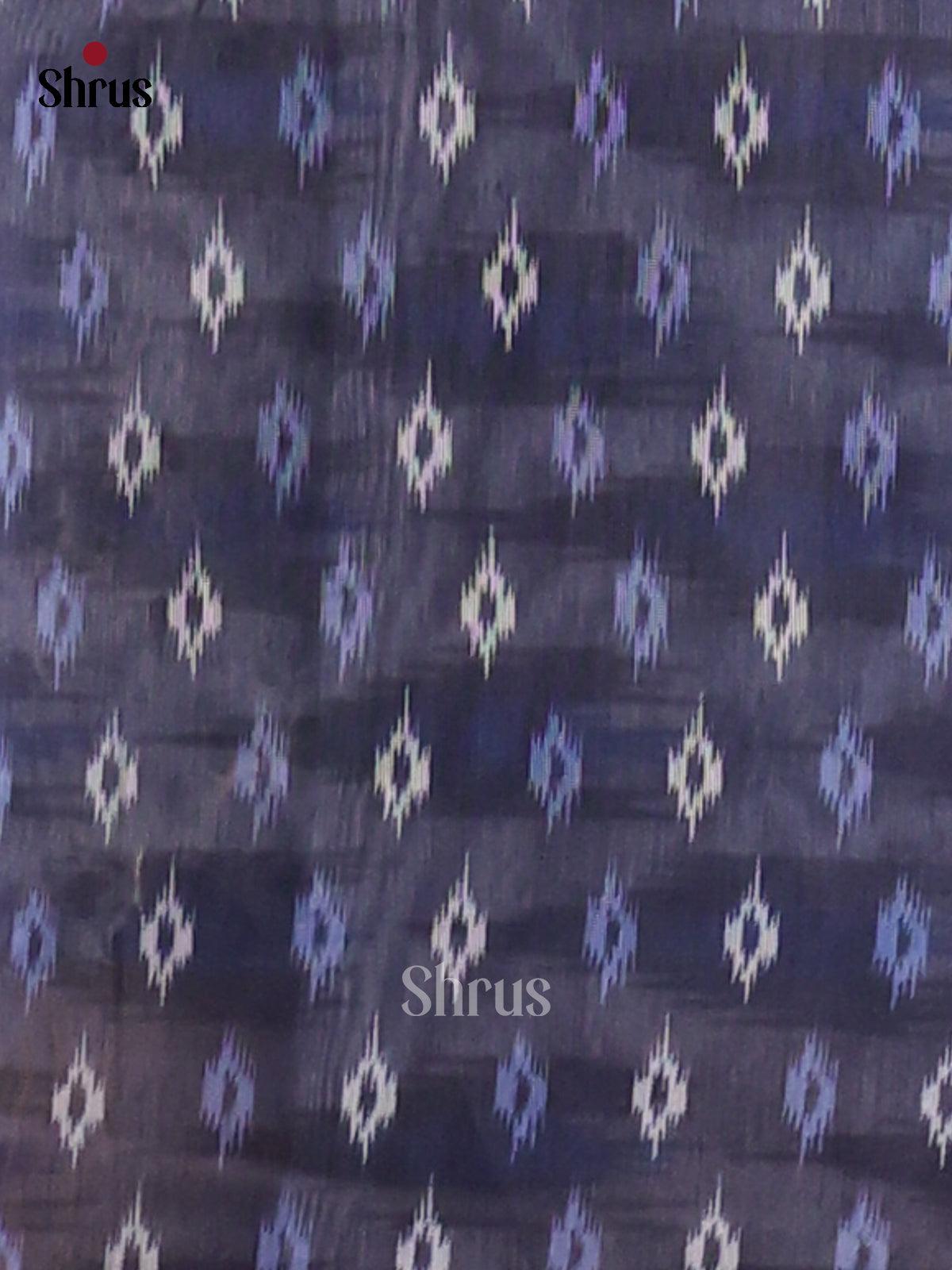 Cream & Blue - Semi Maheshwari Saree