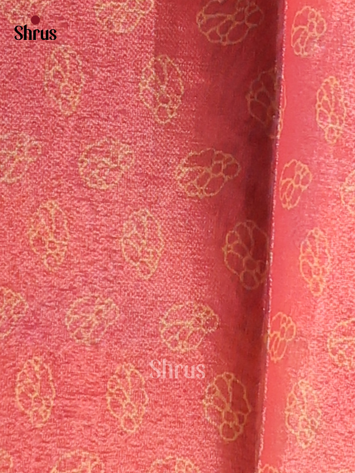 Pink  - Semi Tissue Print Saree