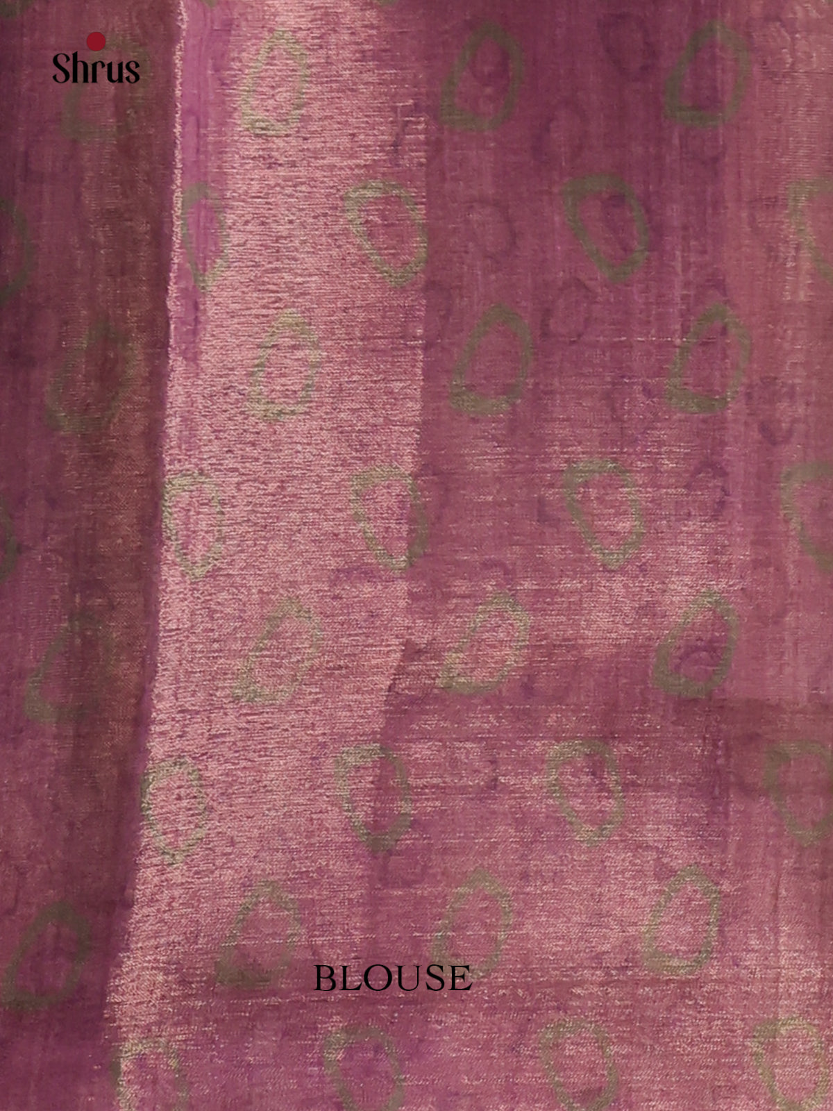 Lavender & Green - Semi Tissue Print Saree