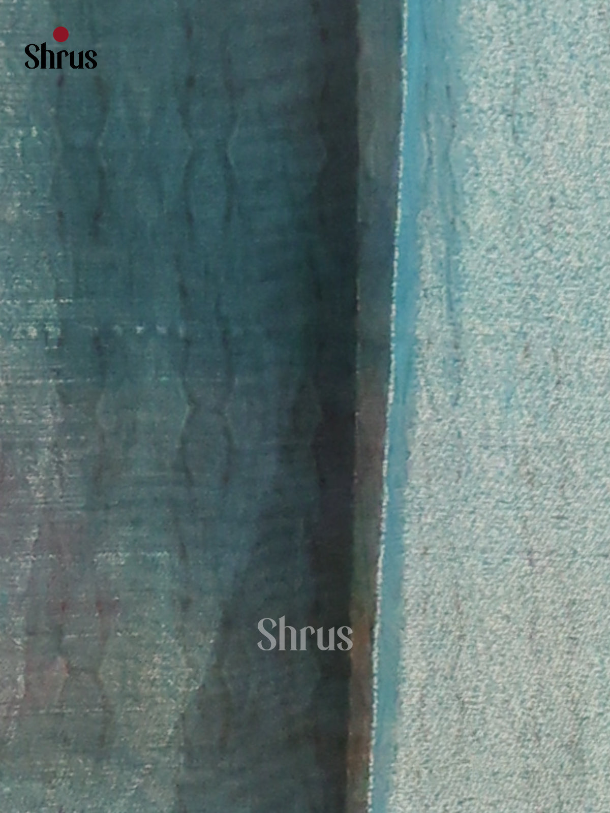 Peach & Blue- Semi Tissue Print Saree