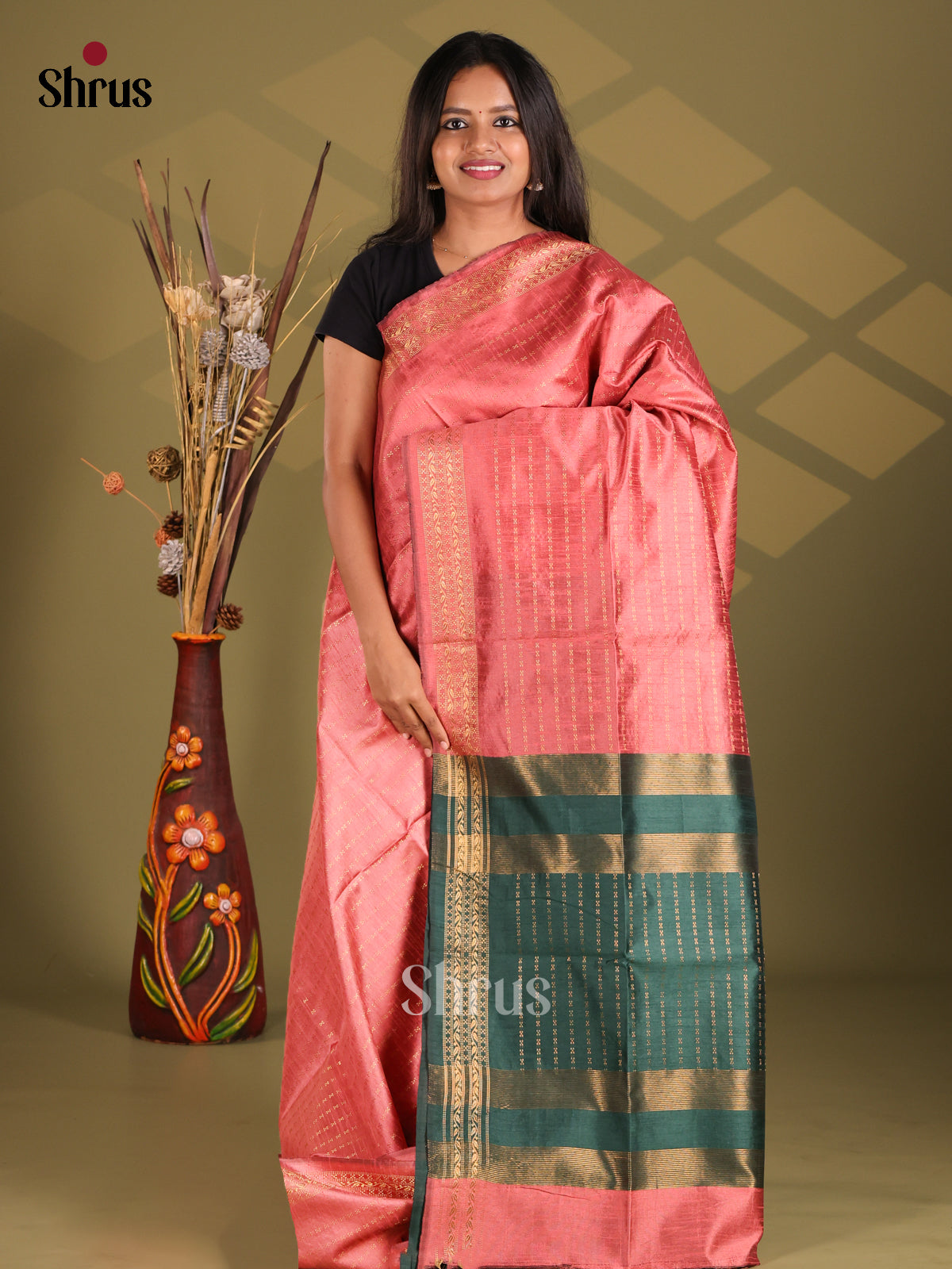 DFS17034 - Champa semitussar Saree - Shop on Shrus.com