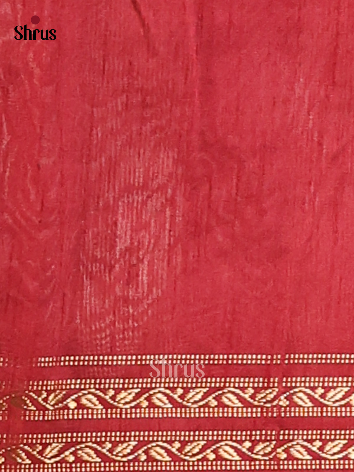 Brown & Maroon - Semi Rawsilk Saree