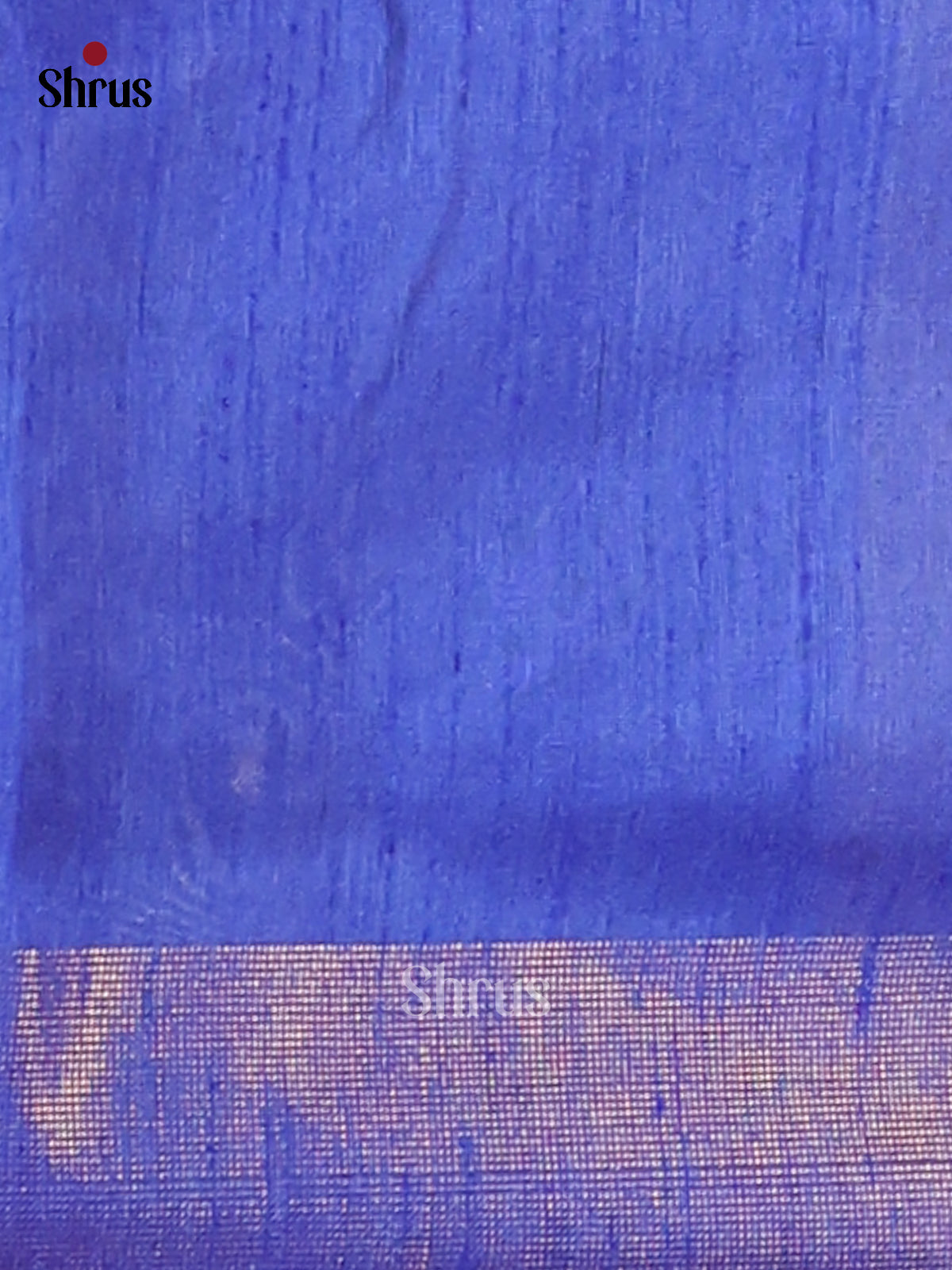 Yellow & Blue - Semi Rawsilk Saree - Shop on Shrus.com