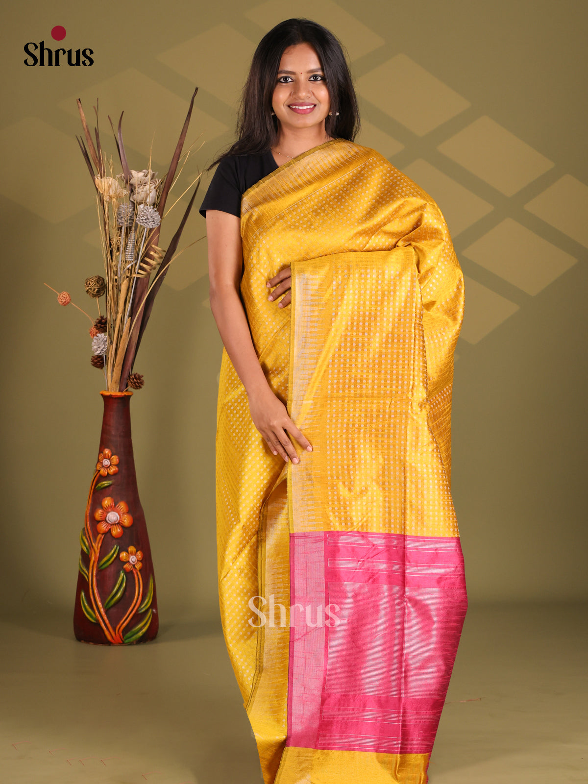 DFS17058 - Champa semitussar Saree - Shop on Shrus.com