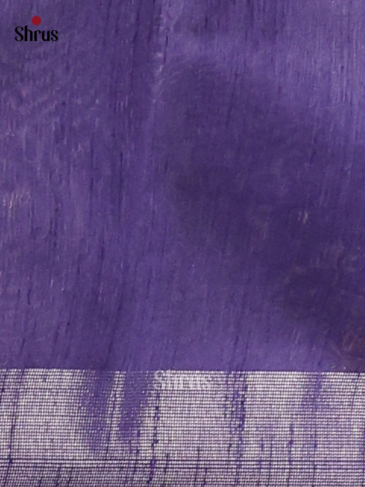 Brown & Blue- Semi Rawsilk Saree