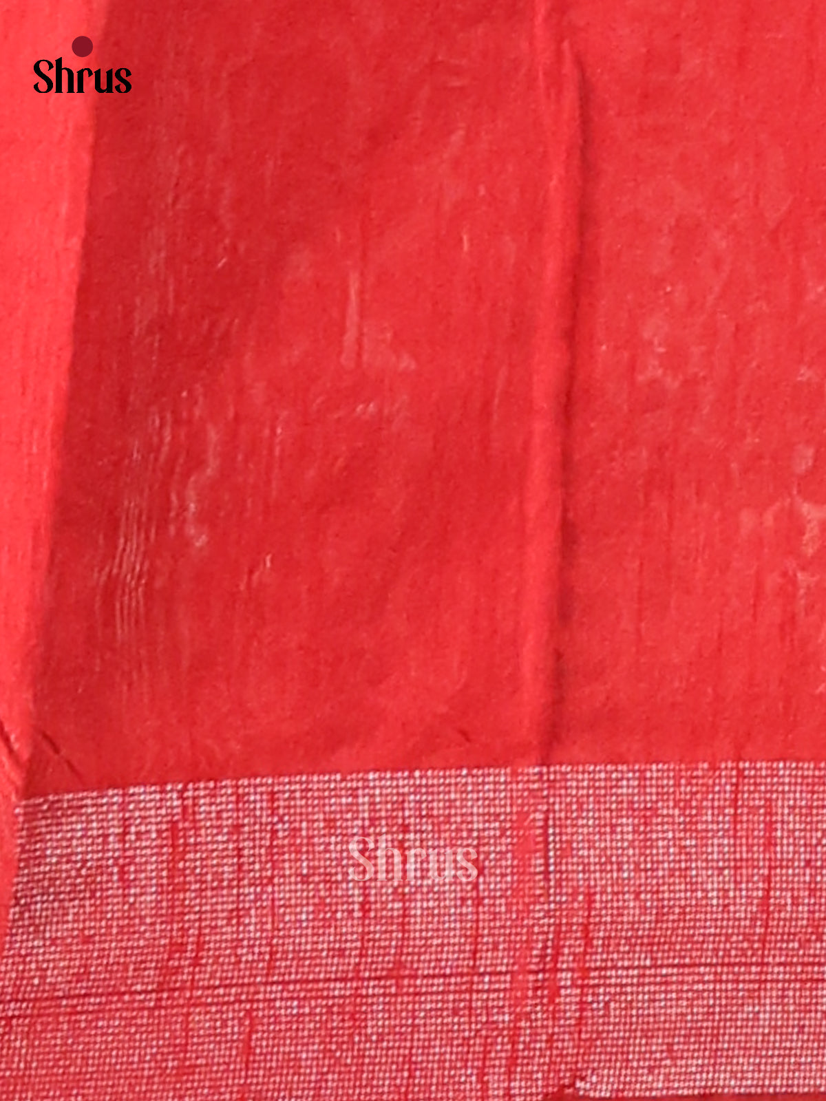Brown & Red - Semi Rawsilk Saree