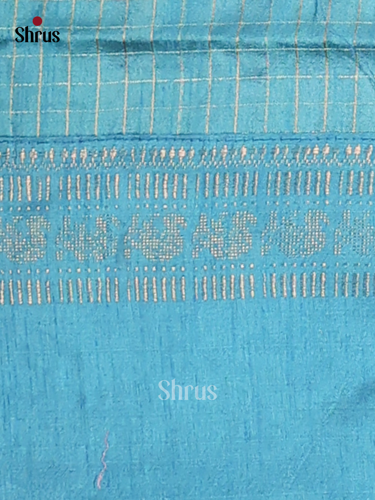 Purple & Blue - Semi Rawsilk Saree - Shop on Shrus.com