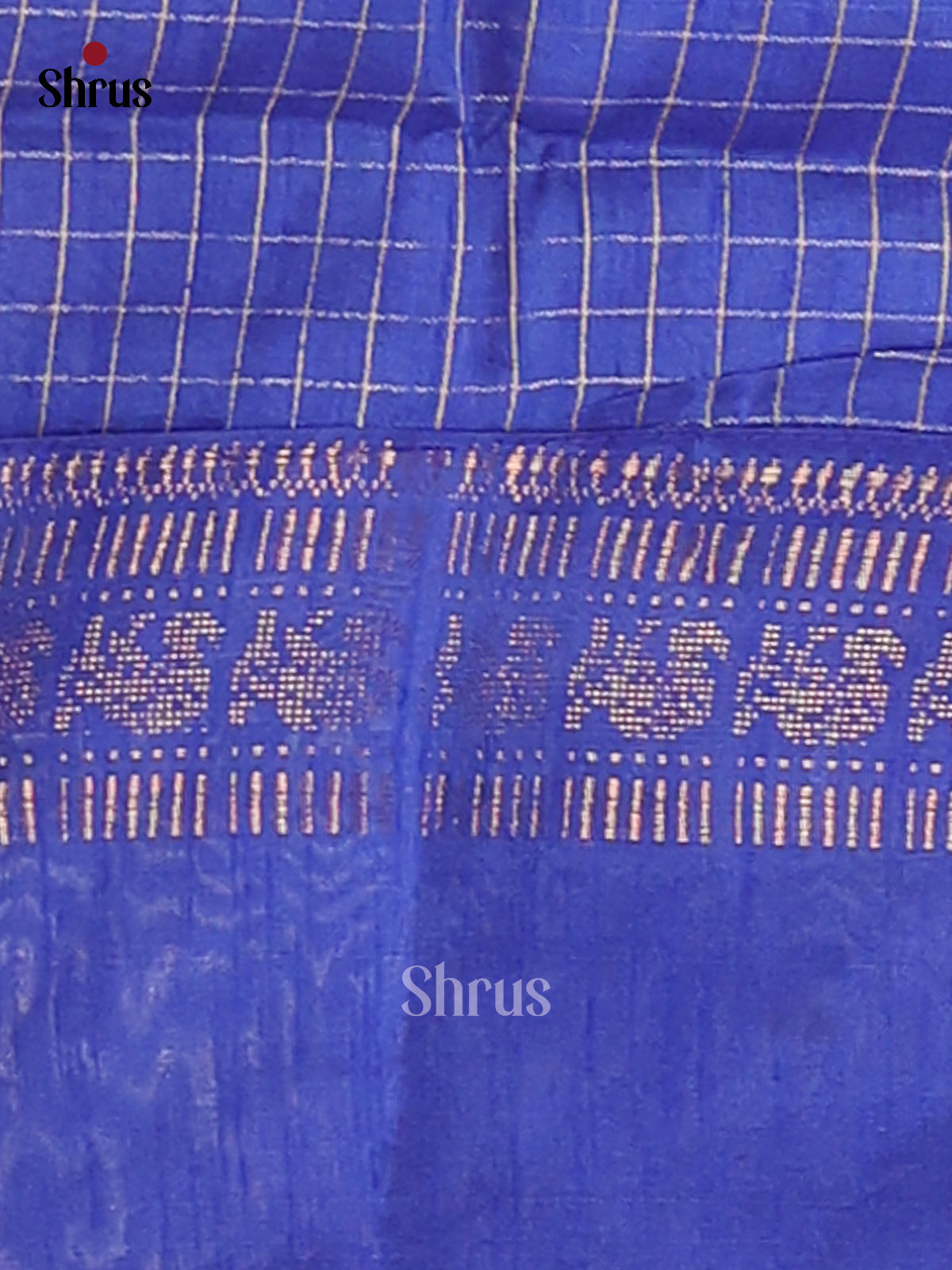 Yellow & Blue - Semi Rawsilk Saree