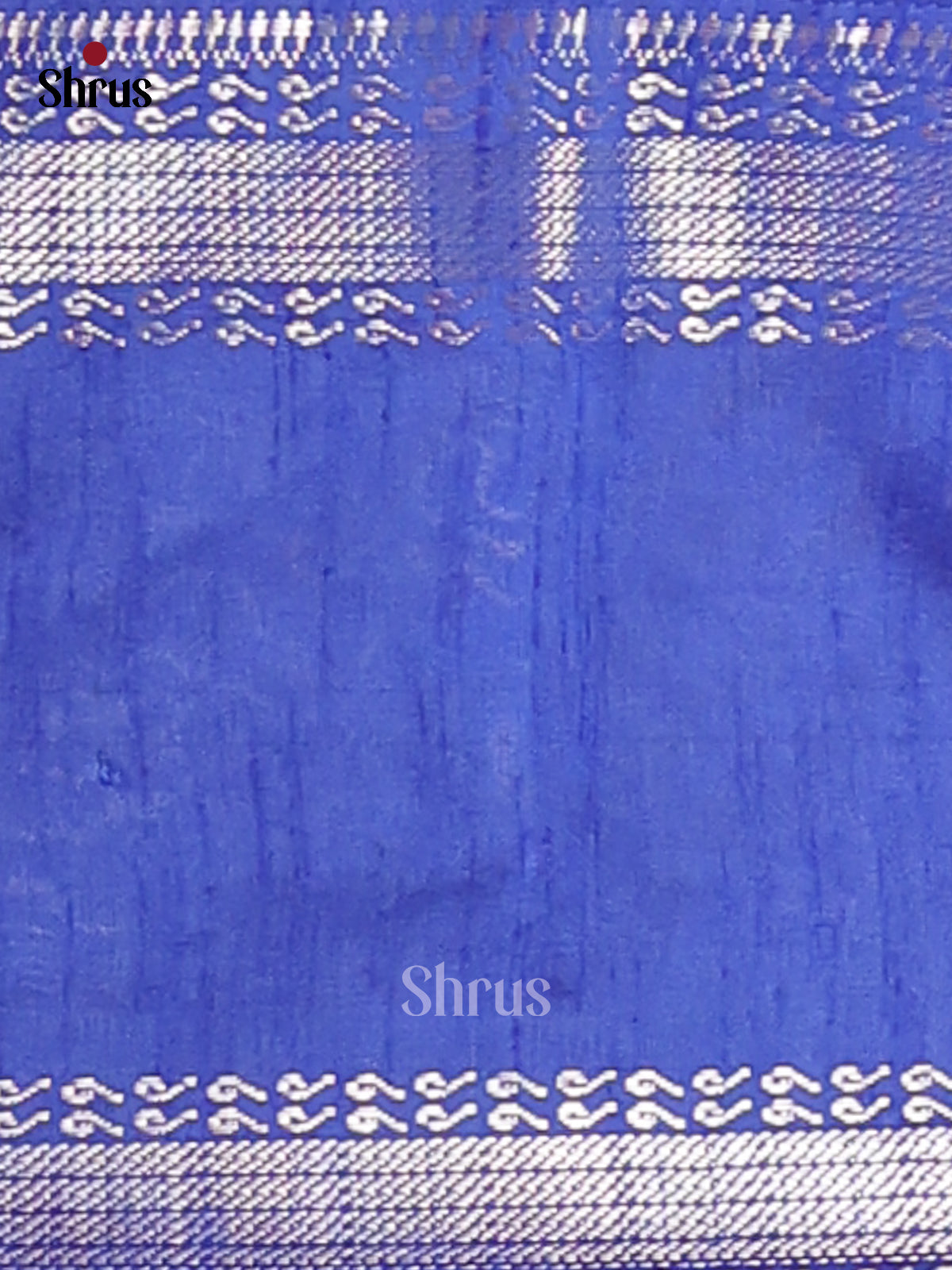 Pink &amp; Blue- Semi Rawsilk Saree