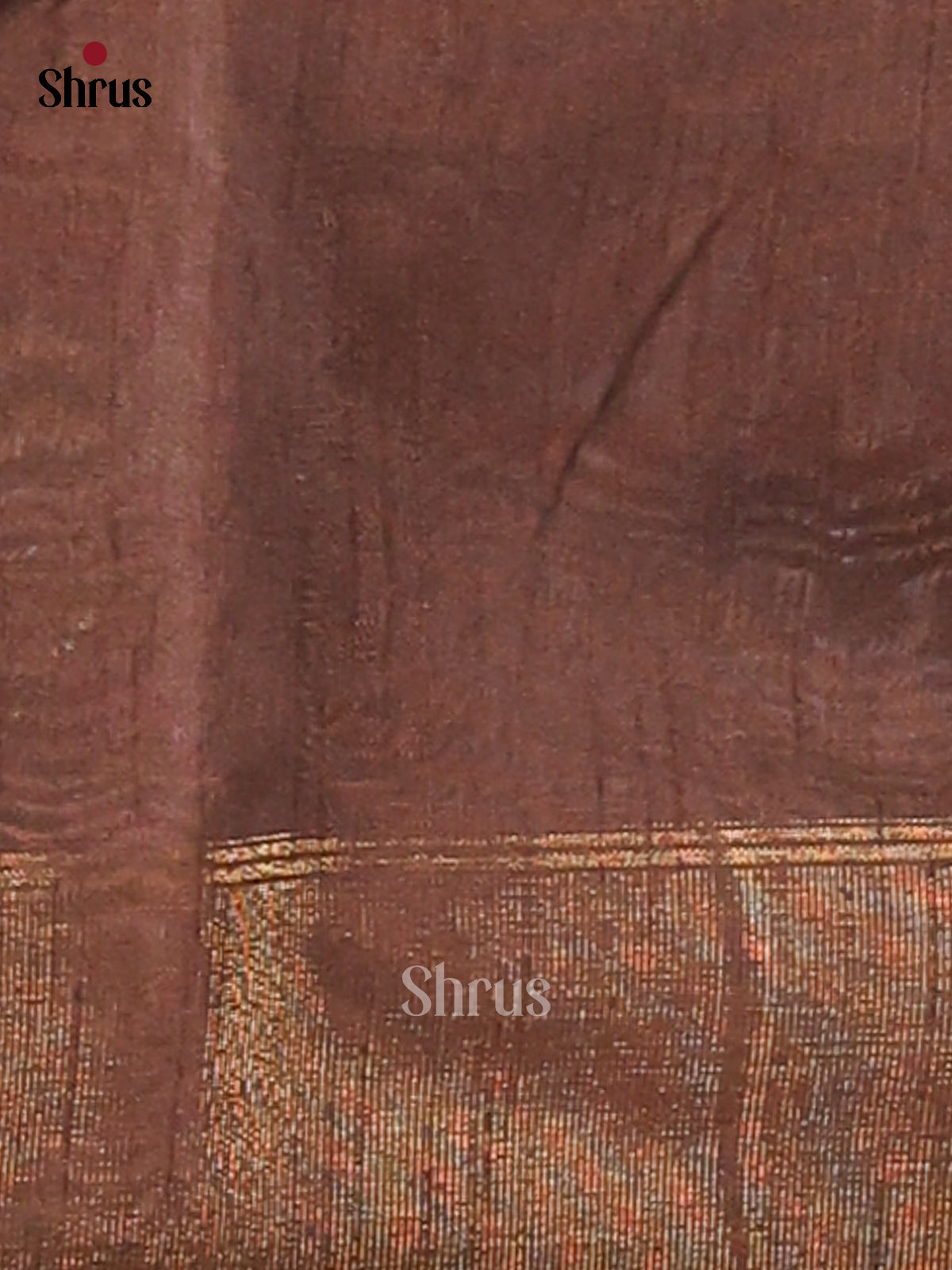 Green & Brown- Semi Rawsilk Saree - Shop on Shrus.com