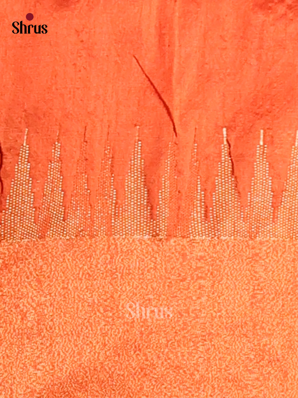 Majenta & Orange- Semi Rawsilk Saree - Shop on Shrus.com