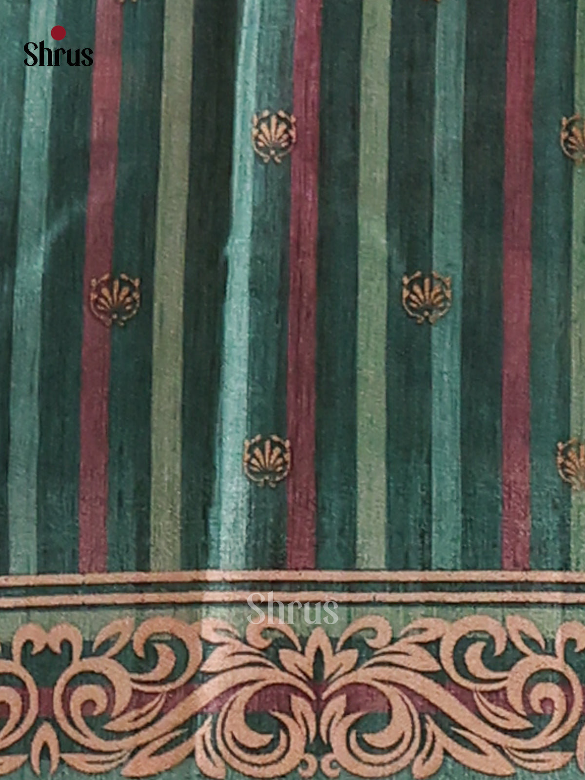 Green- Butter silk Saree - Shop on Shrus.com