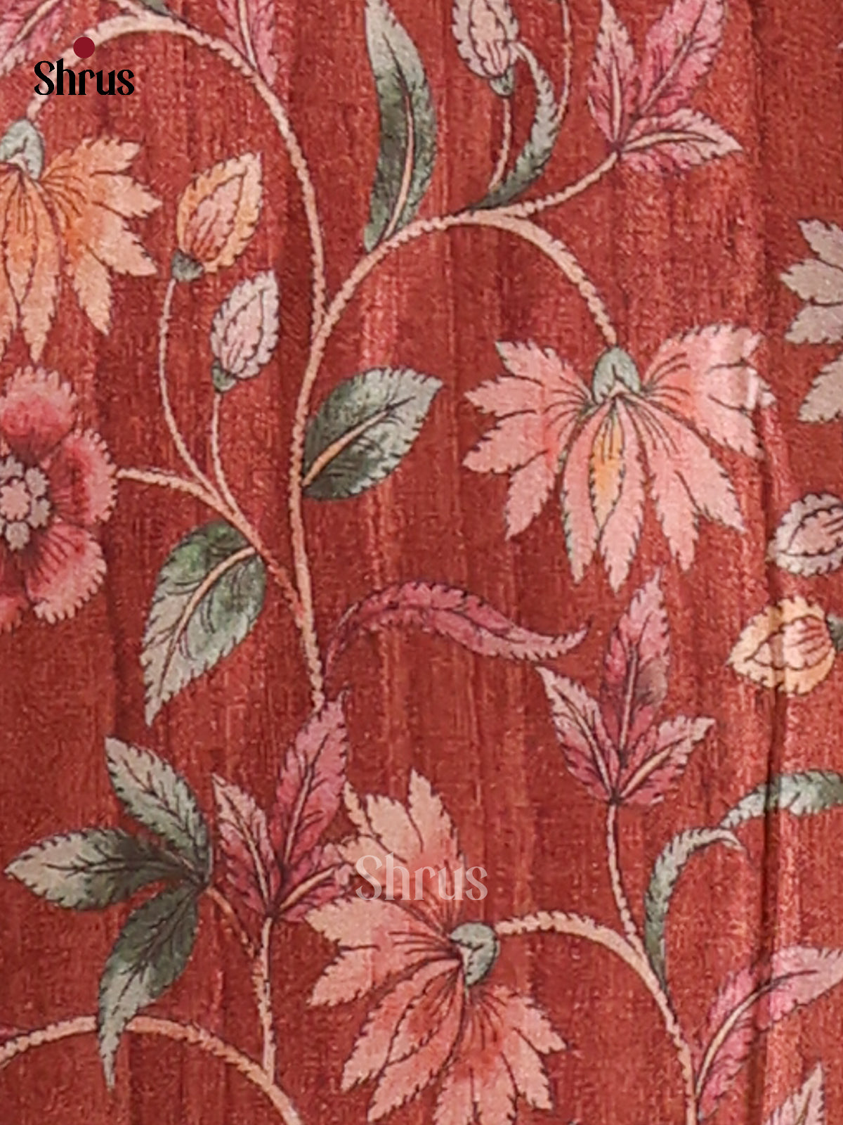 Pink & Maroon - Butter silk Saree - Shop on Shrus.com