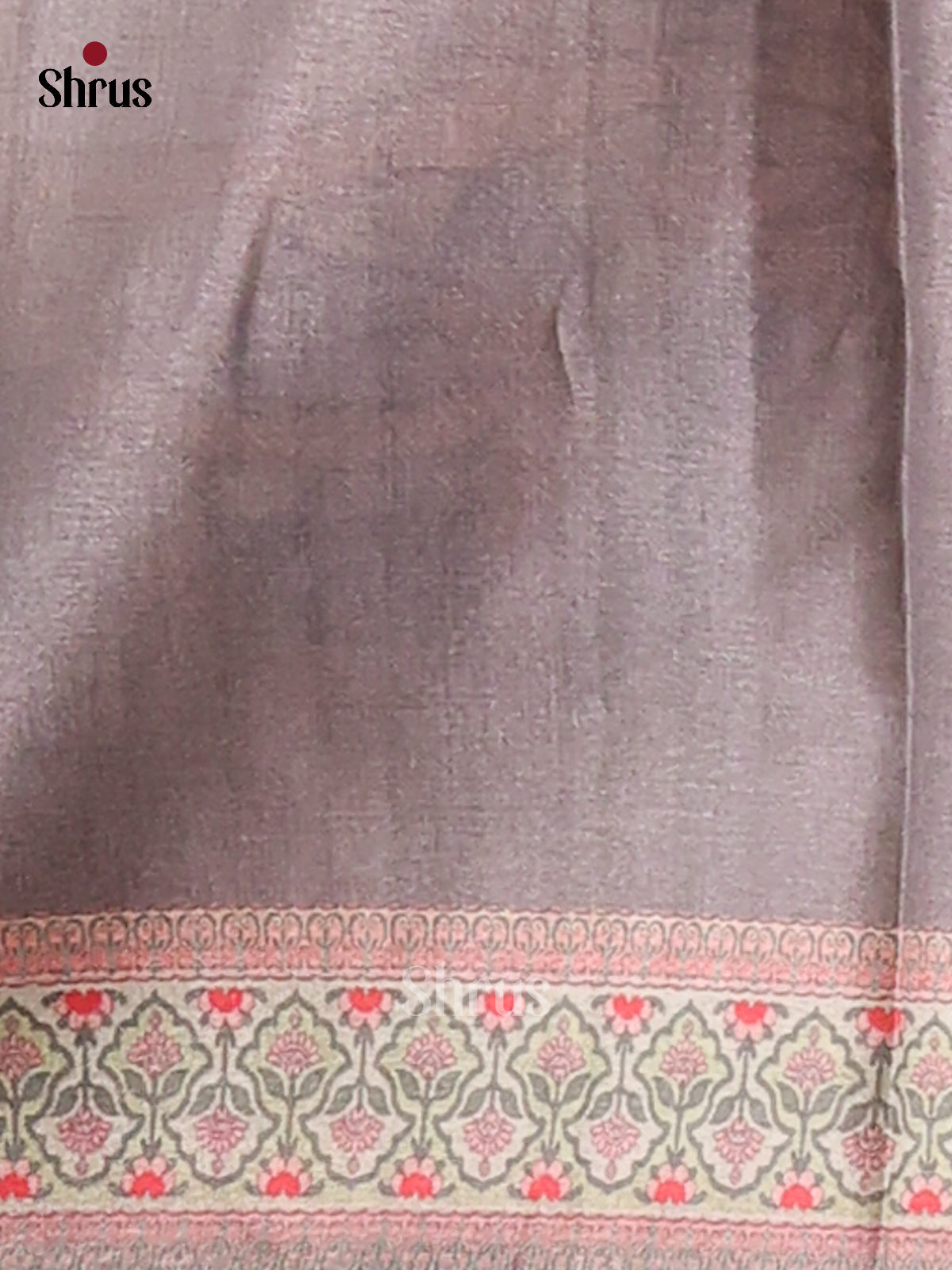 Grey - Butter silk Saree - Shop on Shrus.com