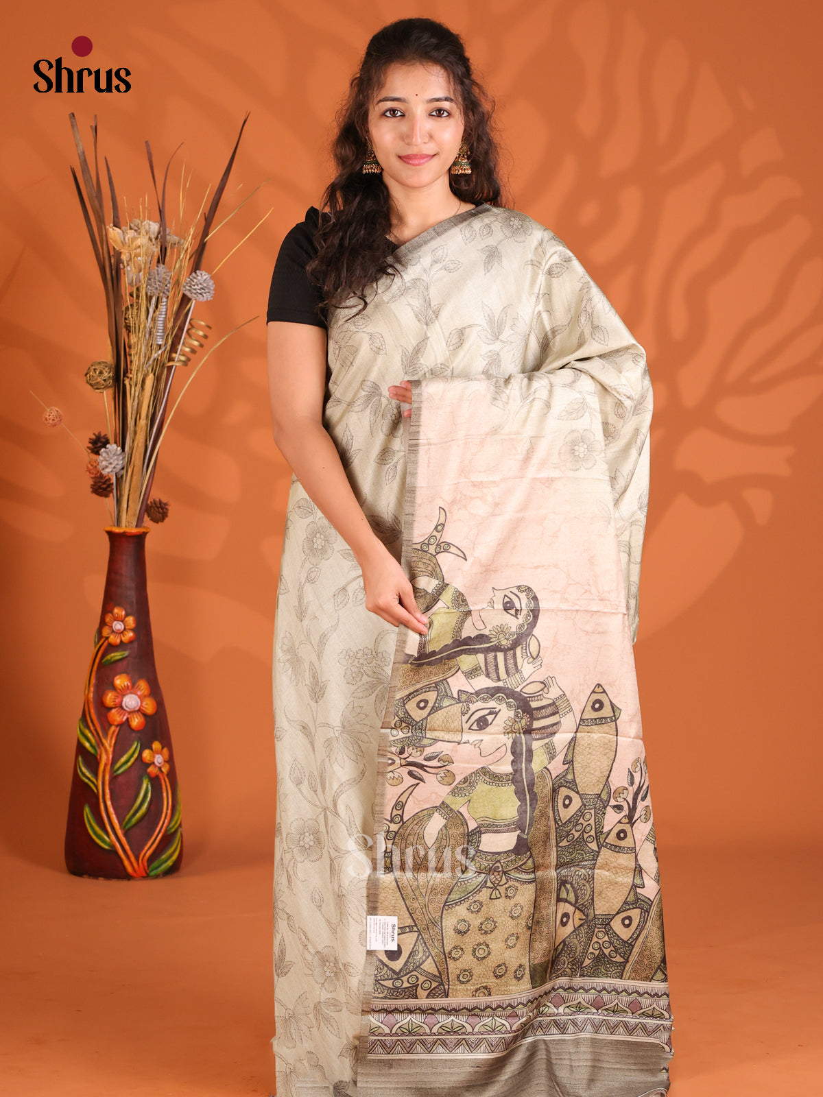 DFS17136 - Butter silk Saree - Shop on Shrus.com